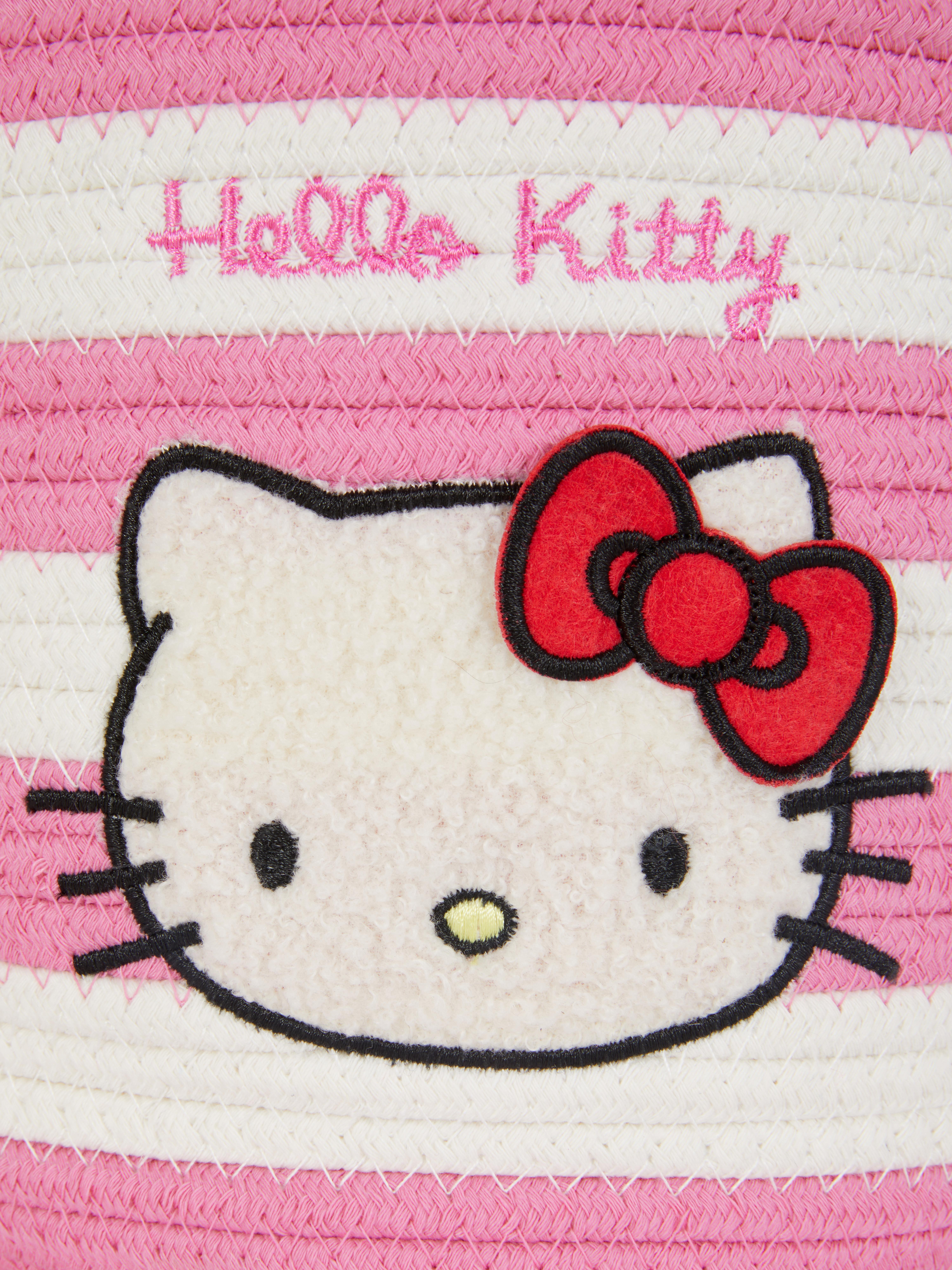 Hello Kitty csíkos tárolókosár
