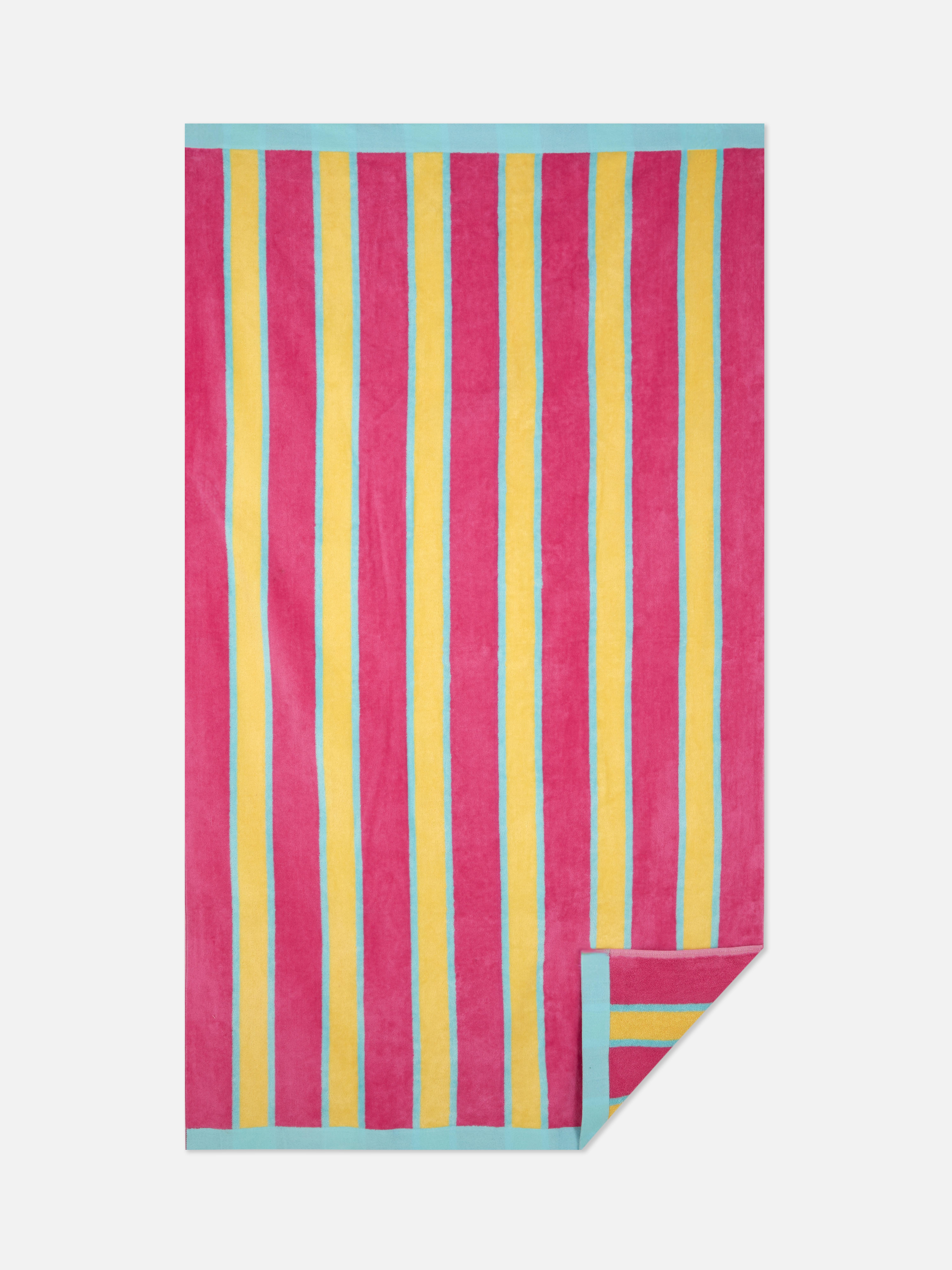 Serviette de plage à rayures