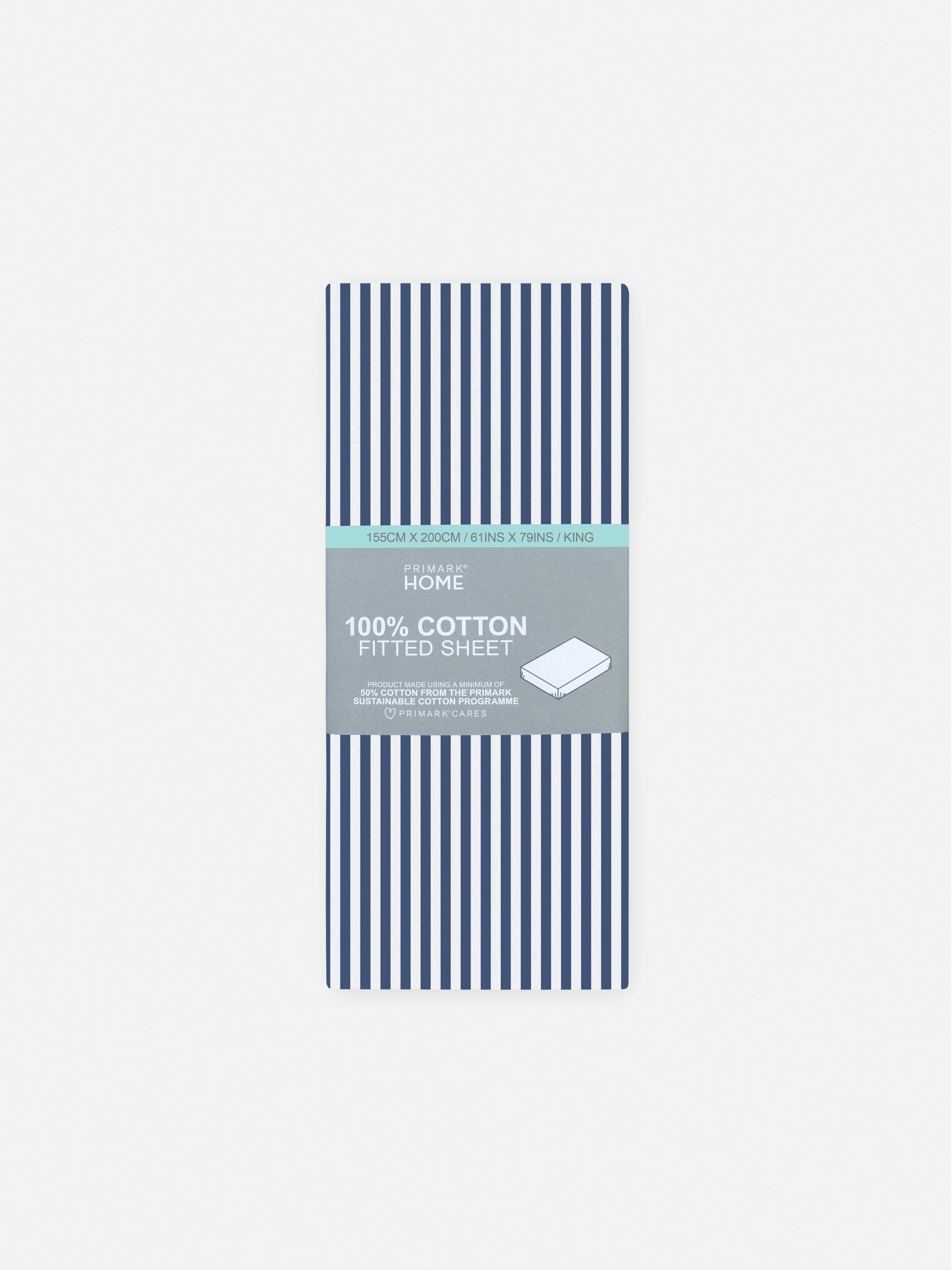 Drap-housse king size à rayures