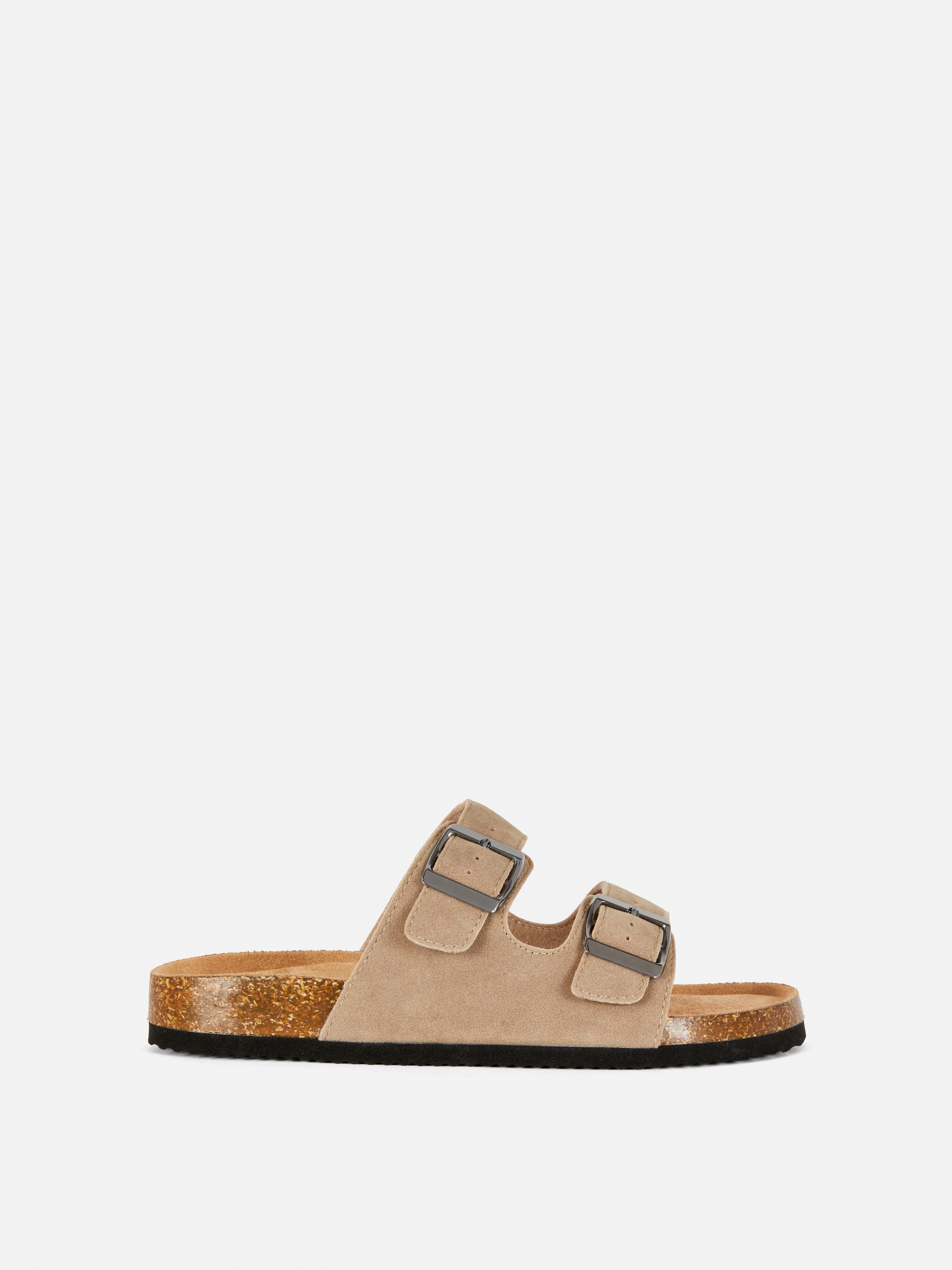 Retro Dual Strap Footbed Sandals