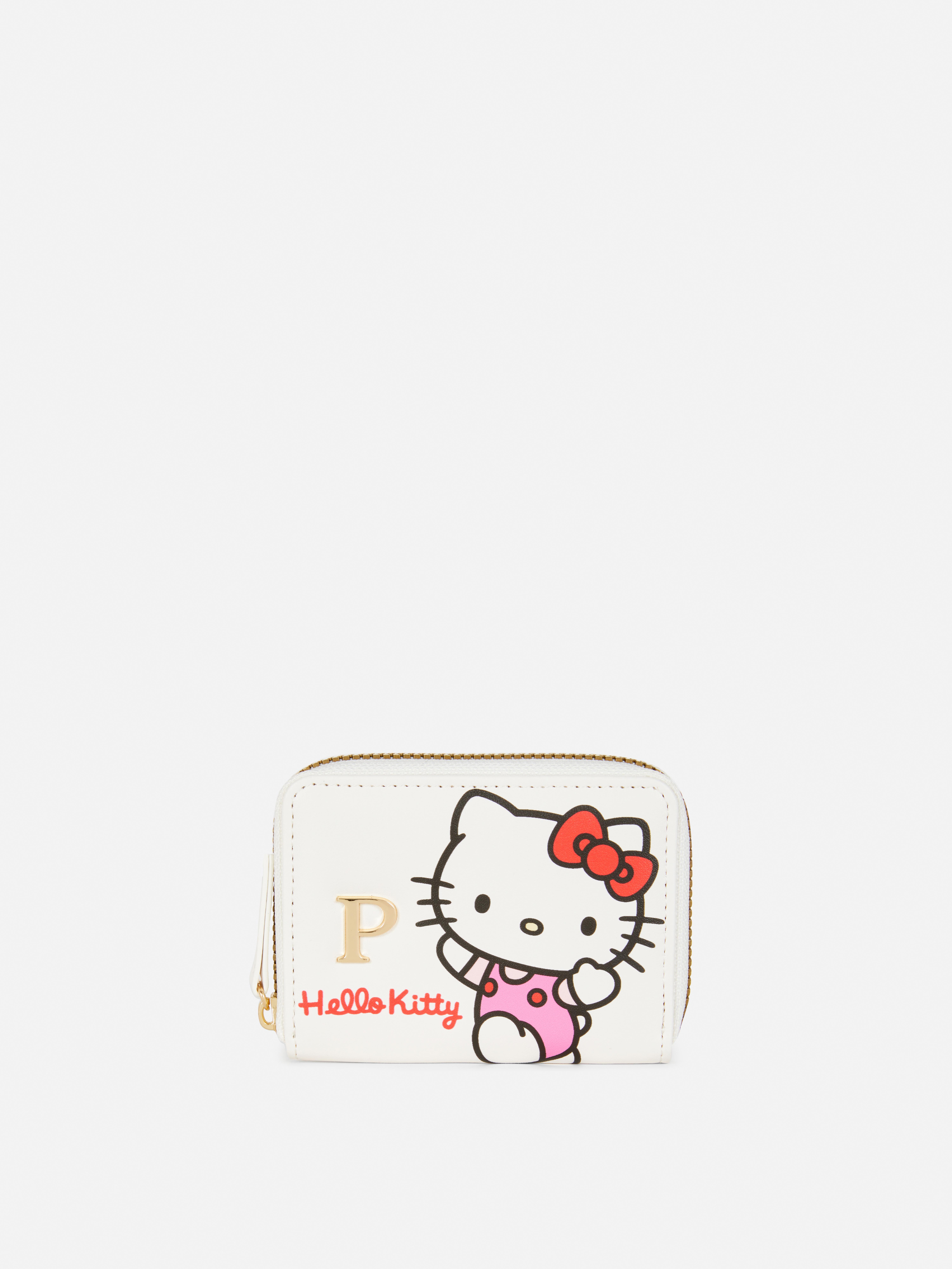 Monedero con inicial de Hello Kitty