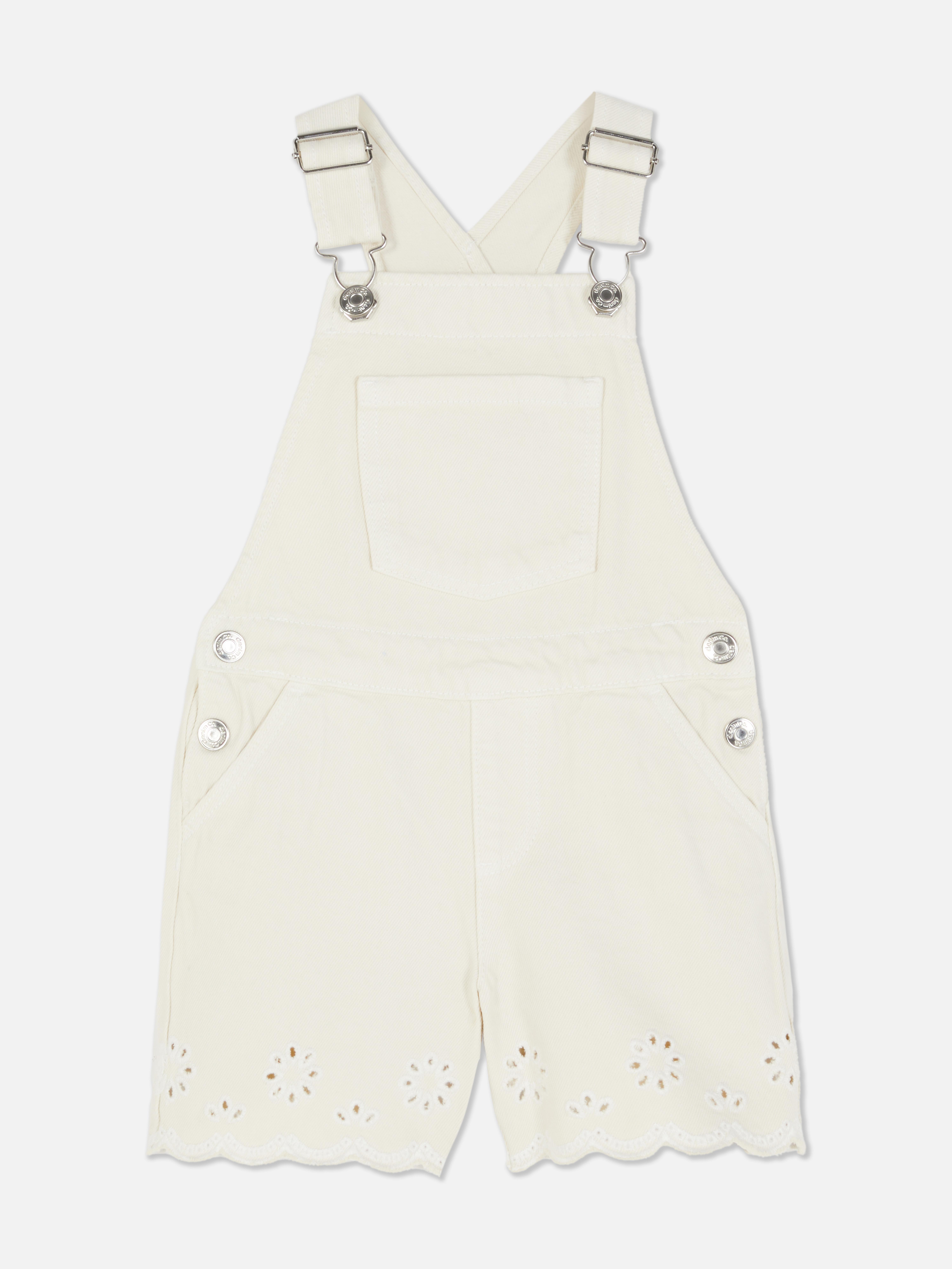 Broderie Anglaise Scallop Dungarees