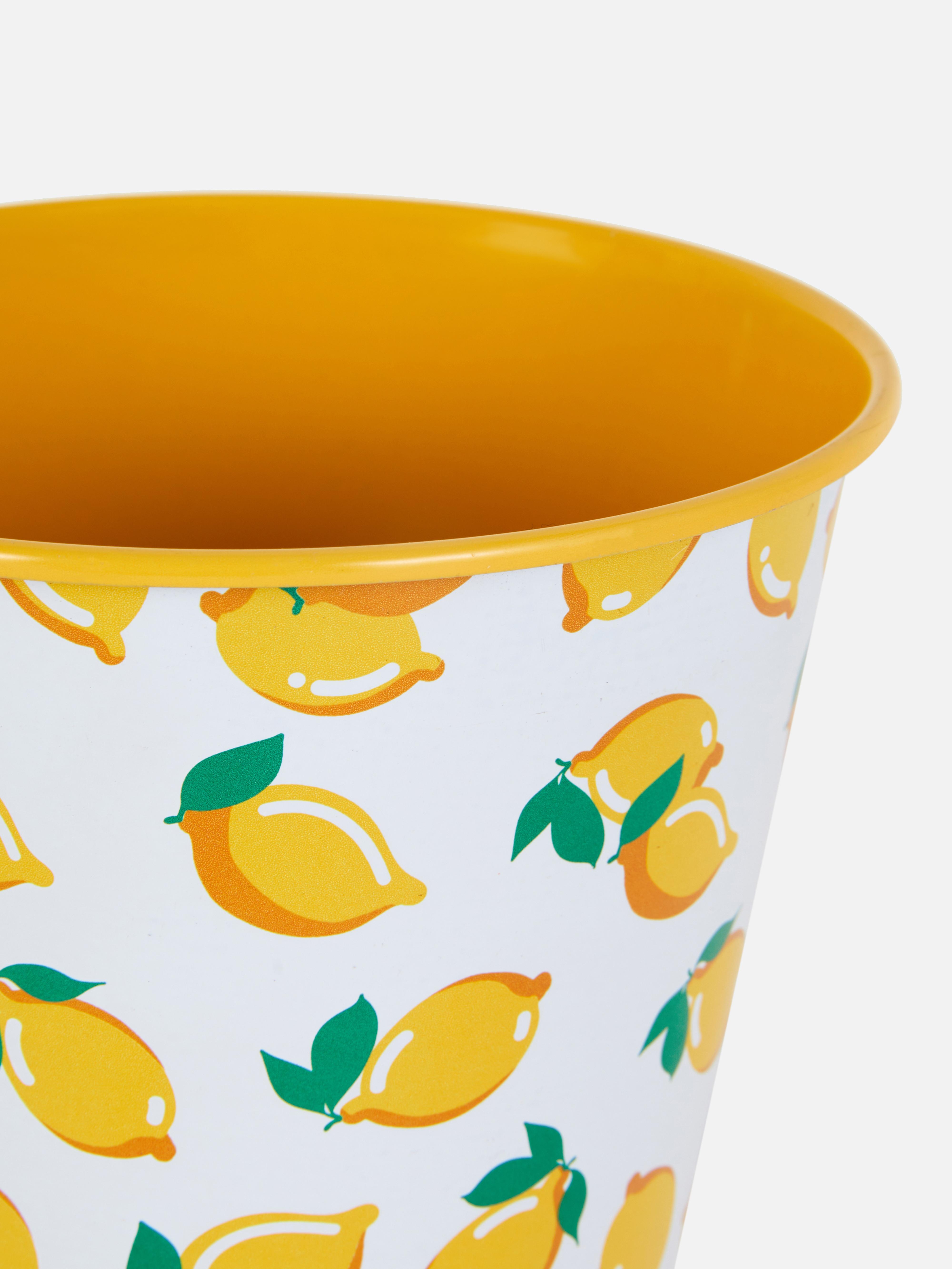 Cache-pot en métal à motif floral à suspendre