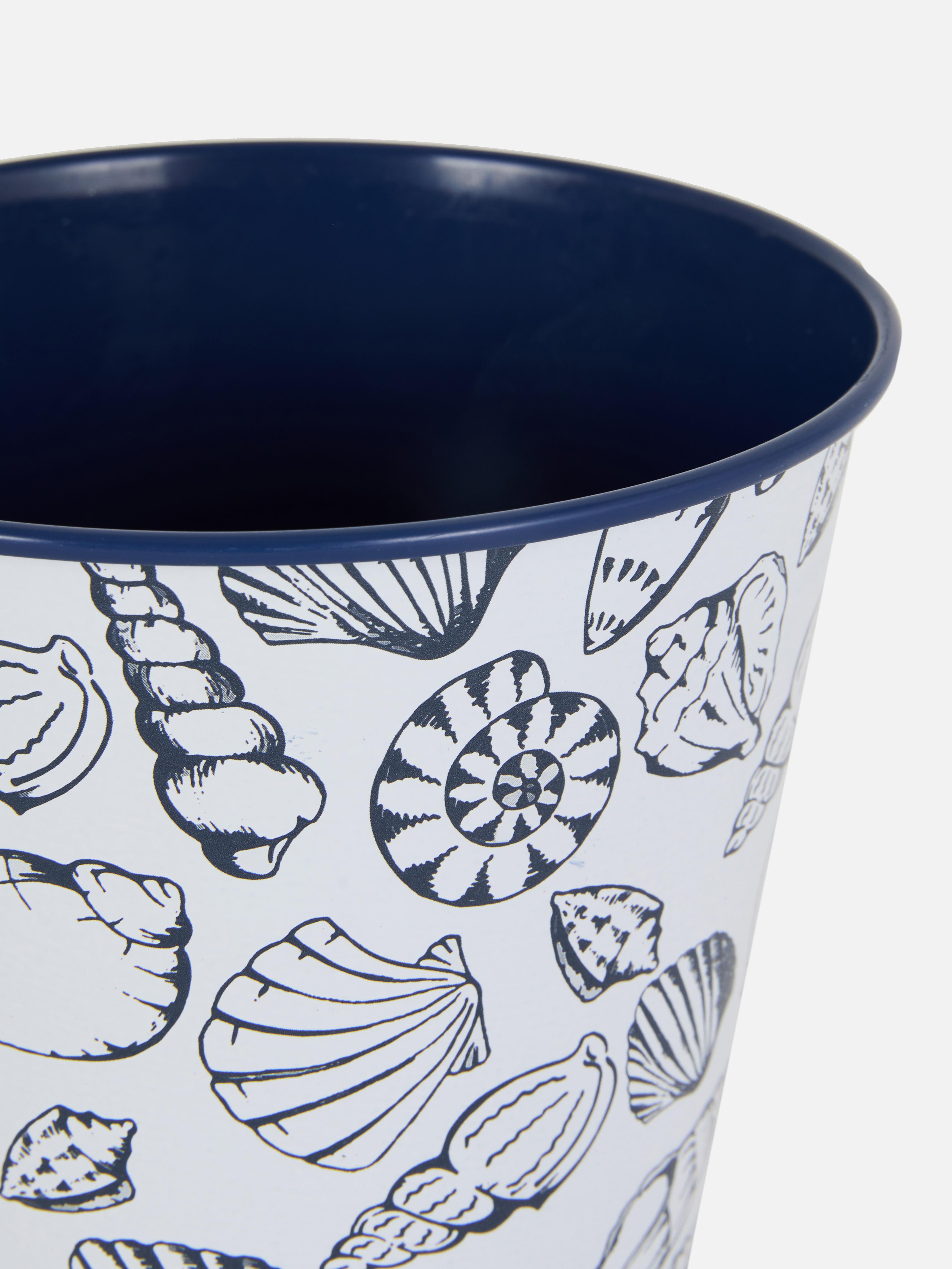 Cache-pot en métal à motif floral à suspendre