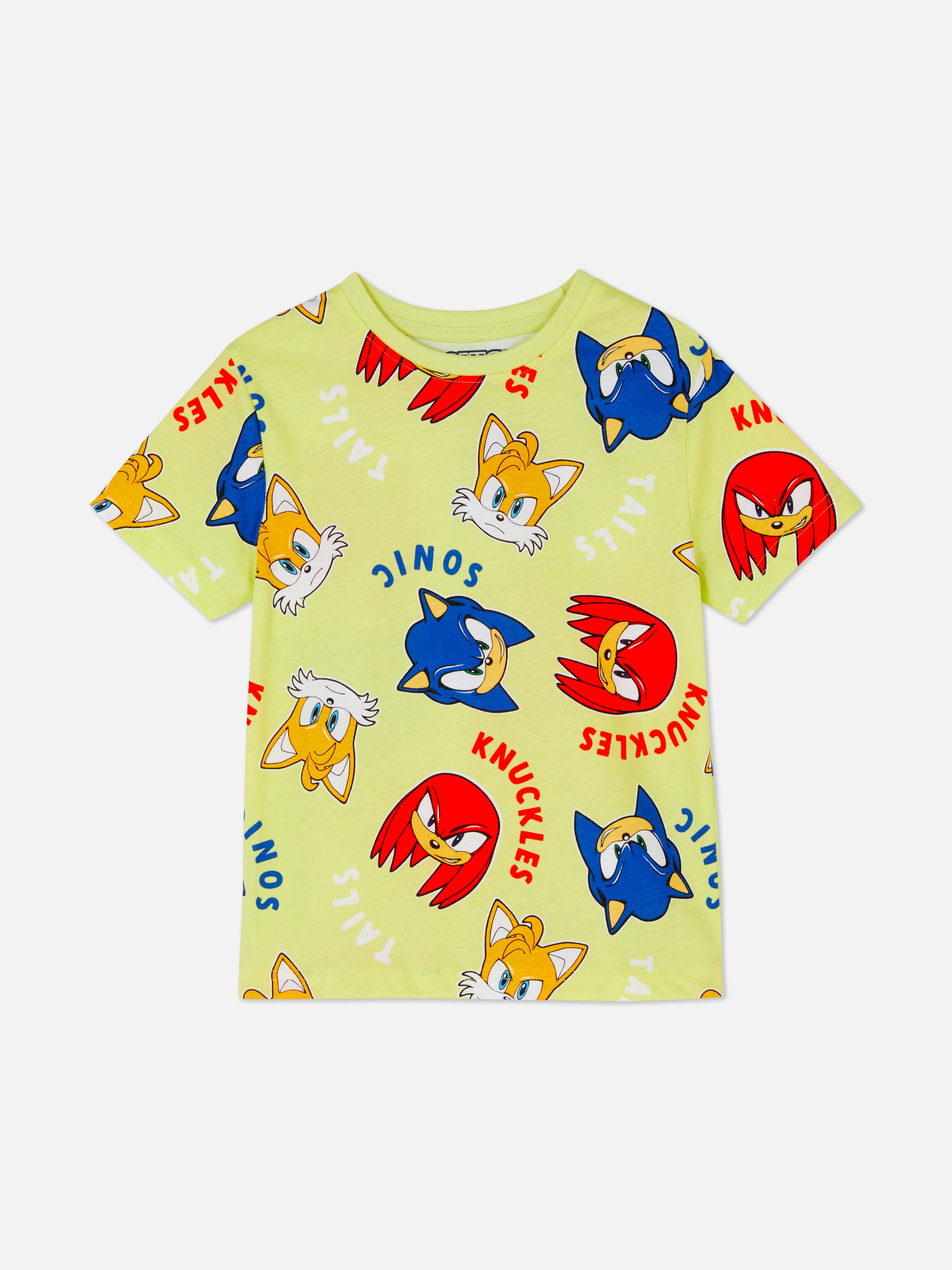 T-shirt met print Sonic The Hedgehog