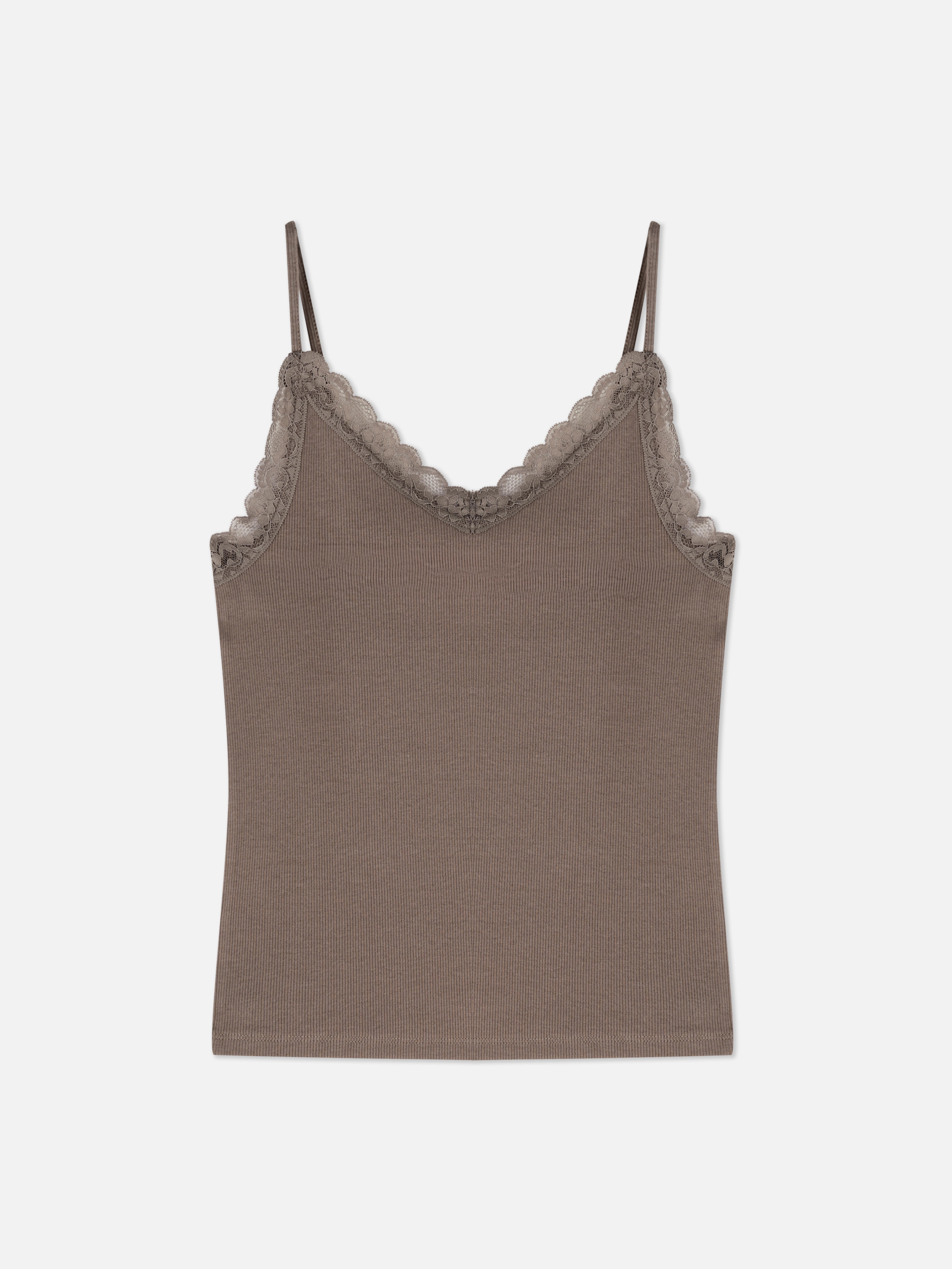Ribbed Lace Cami