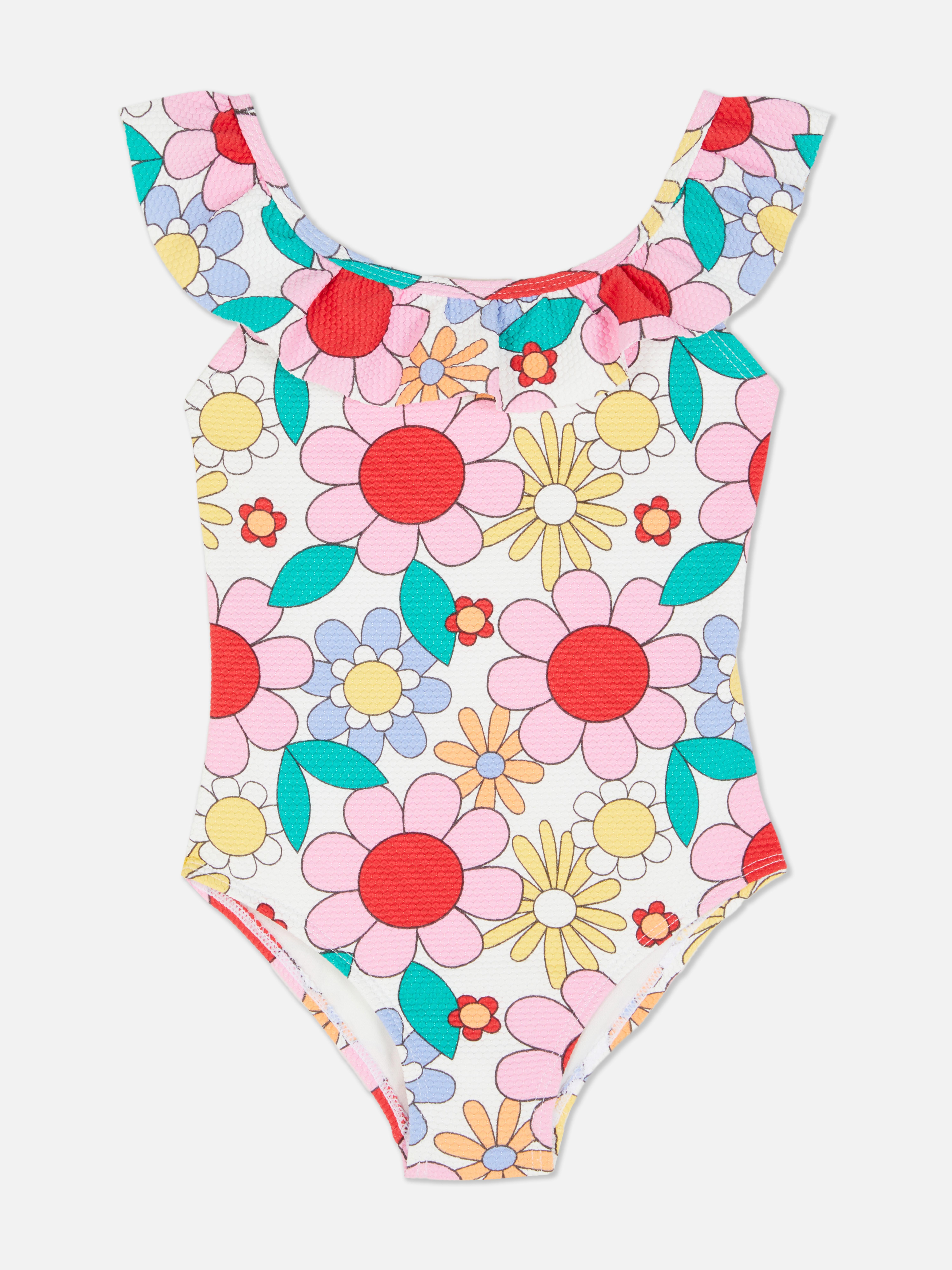Costume da bagno floreale con volant