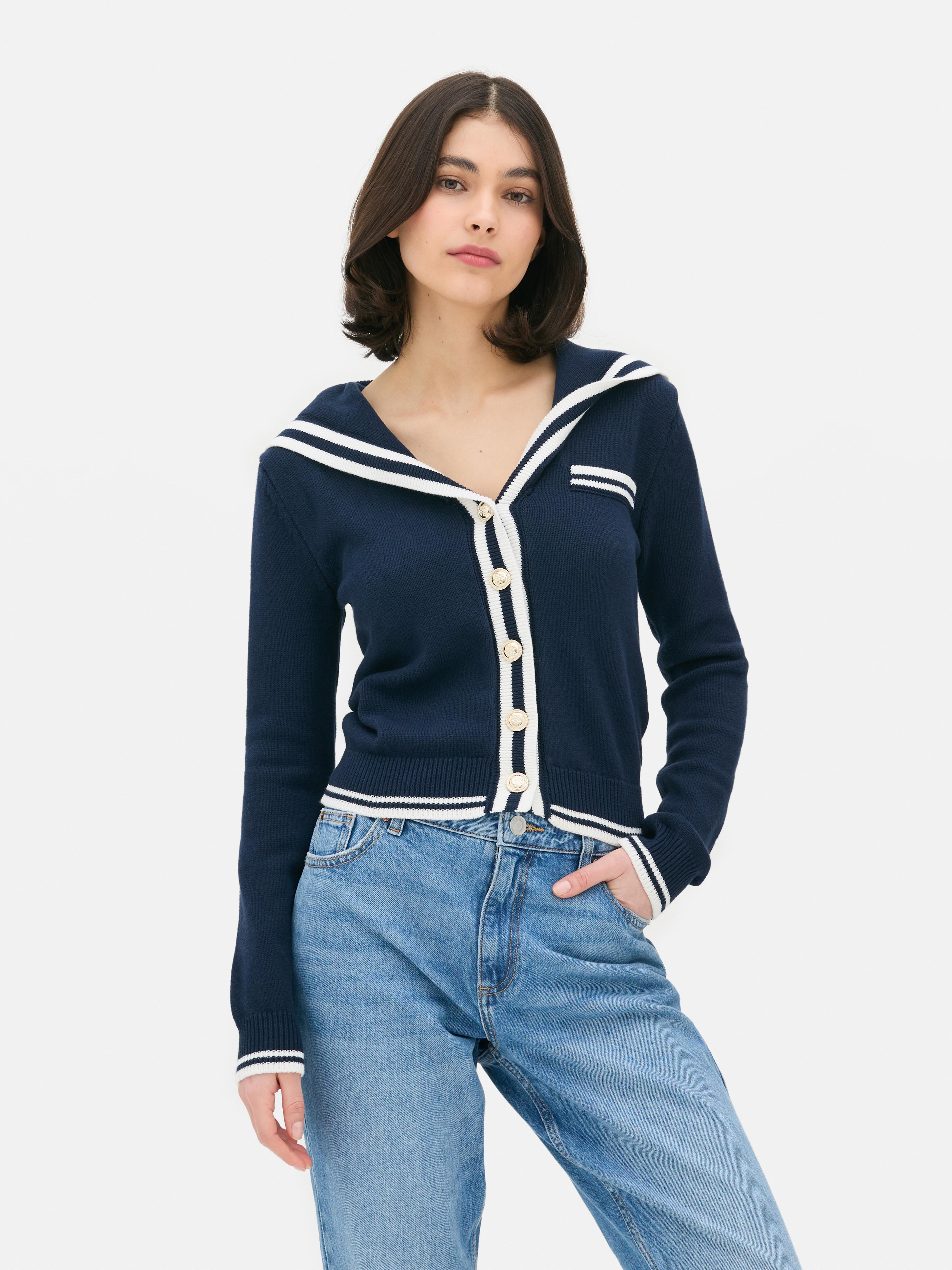Gilet boutonné style marin