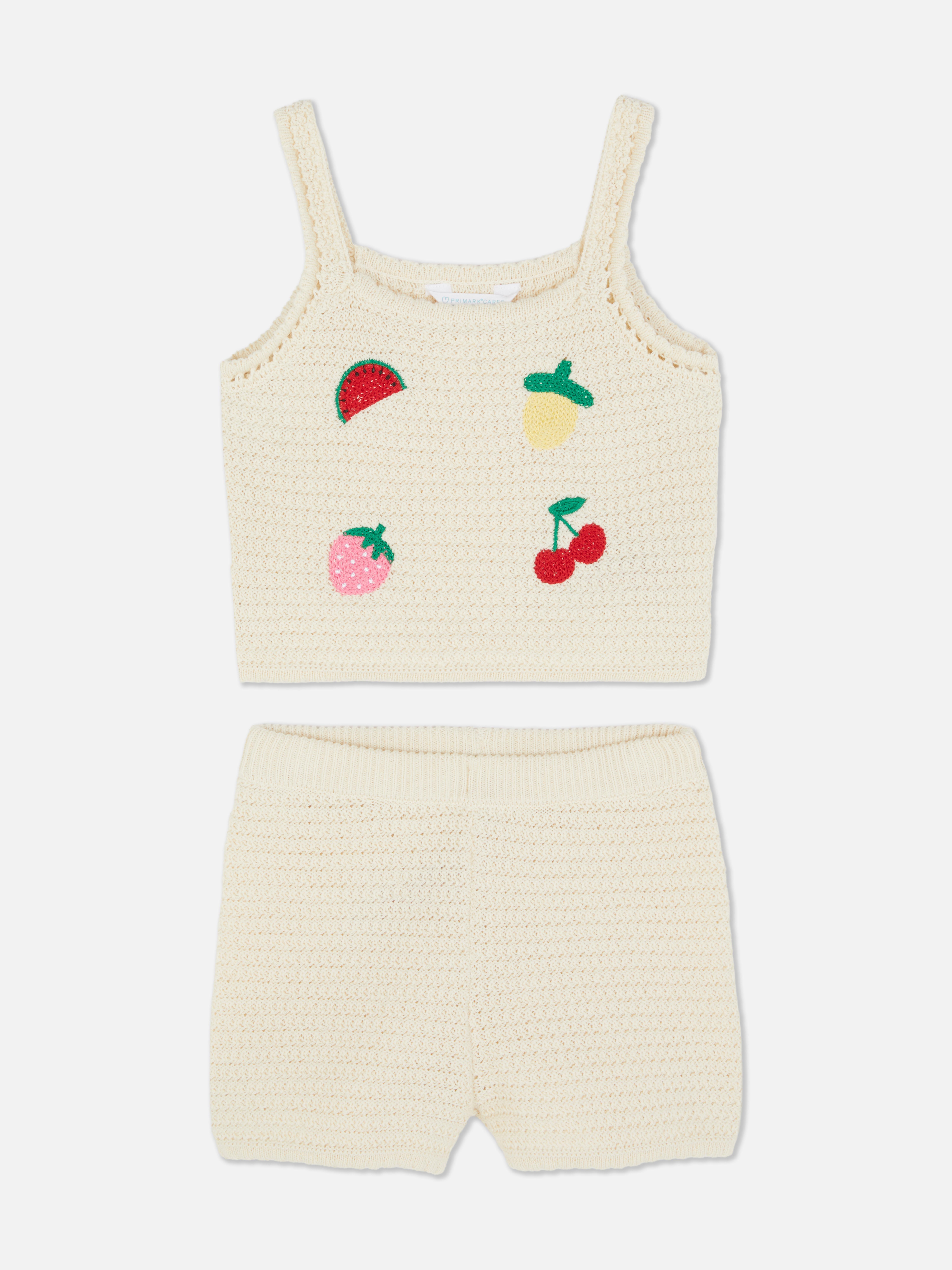 OEUF NYC Sleeveless Ruffle Onesie Tomato Print OEUF NYC Sleeveless Ruffle Onesie Tomato Print