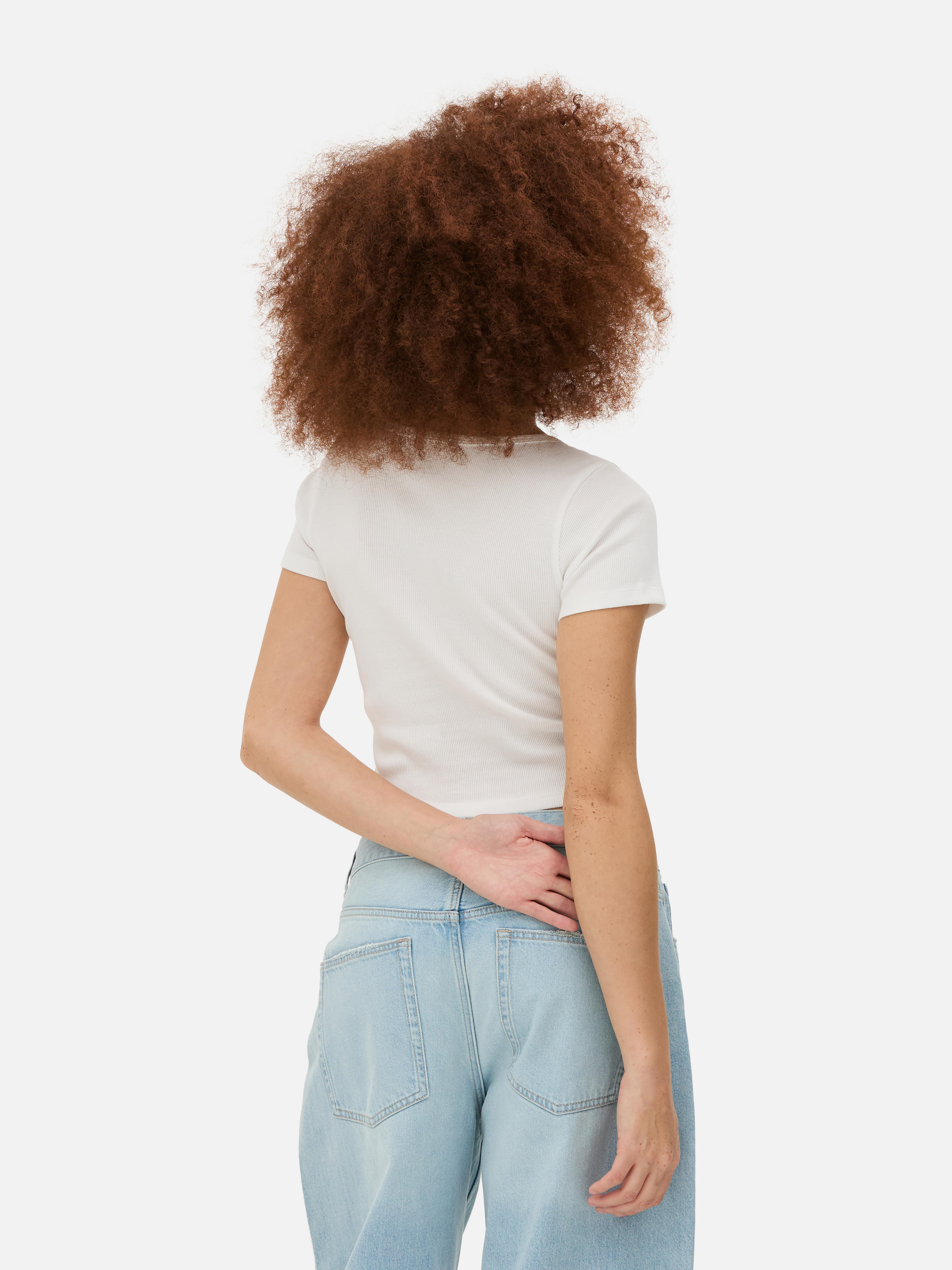 Ribbed Henley T-Shirt