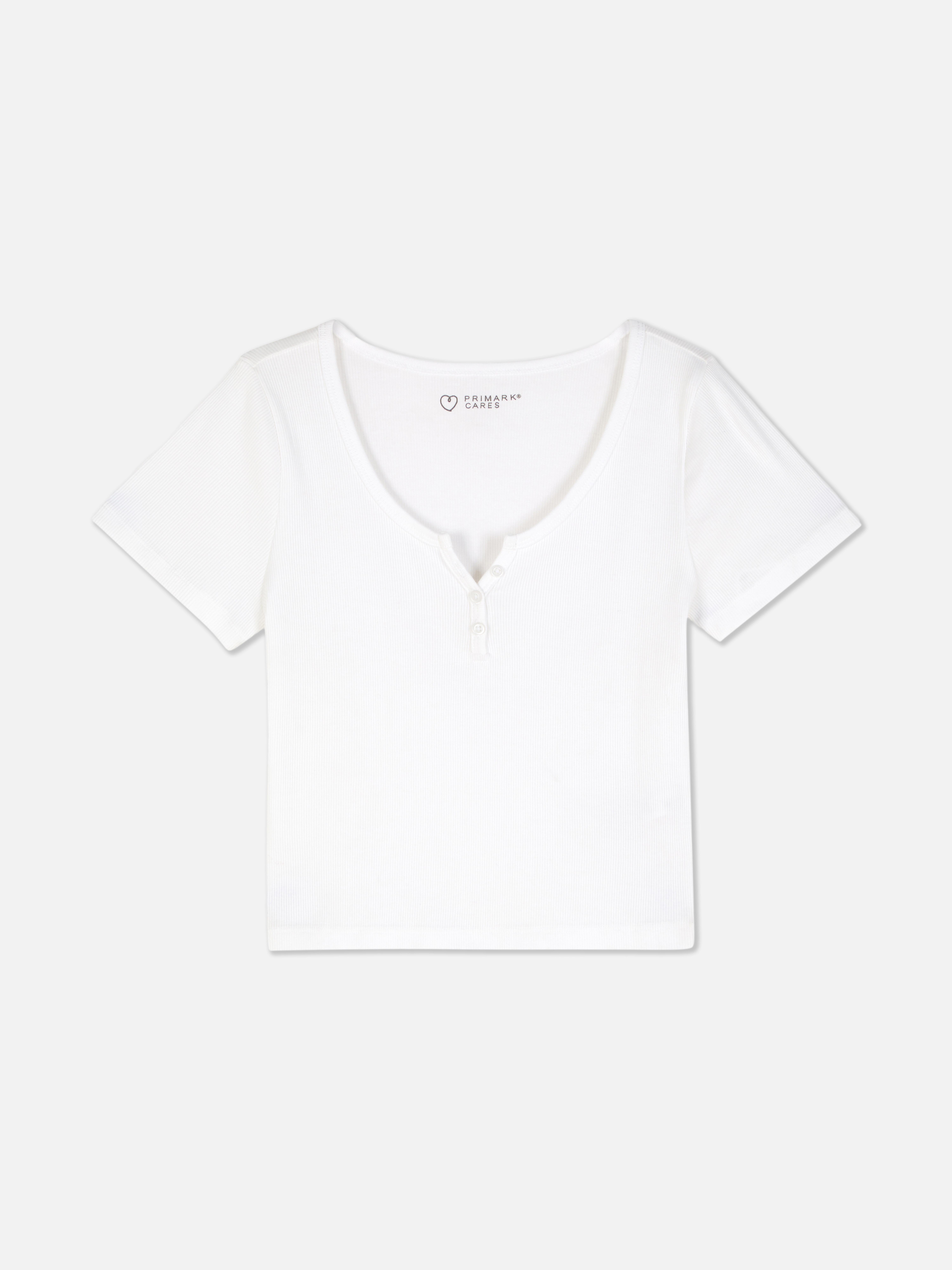 Ribbed Henley T-Shirt