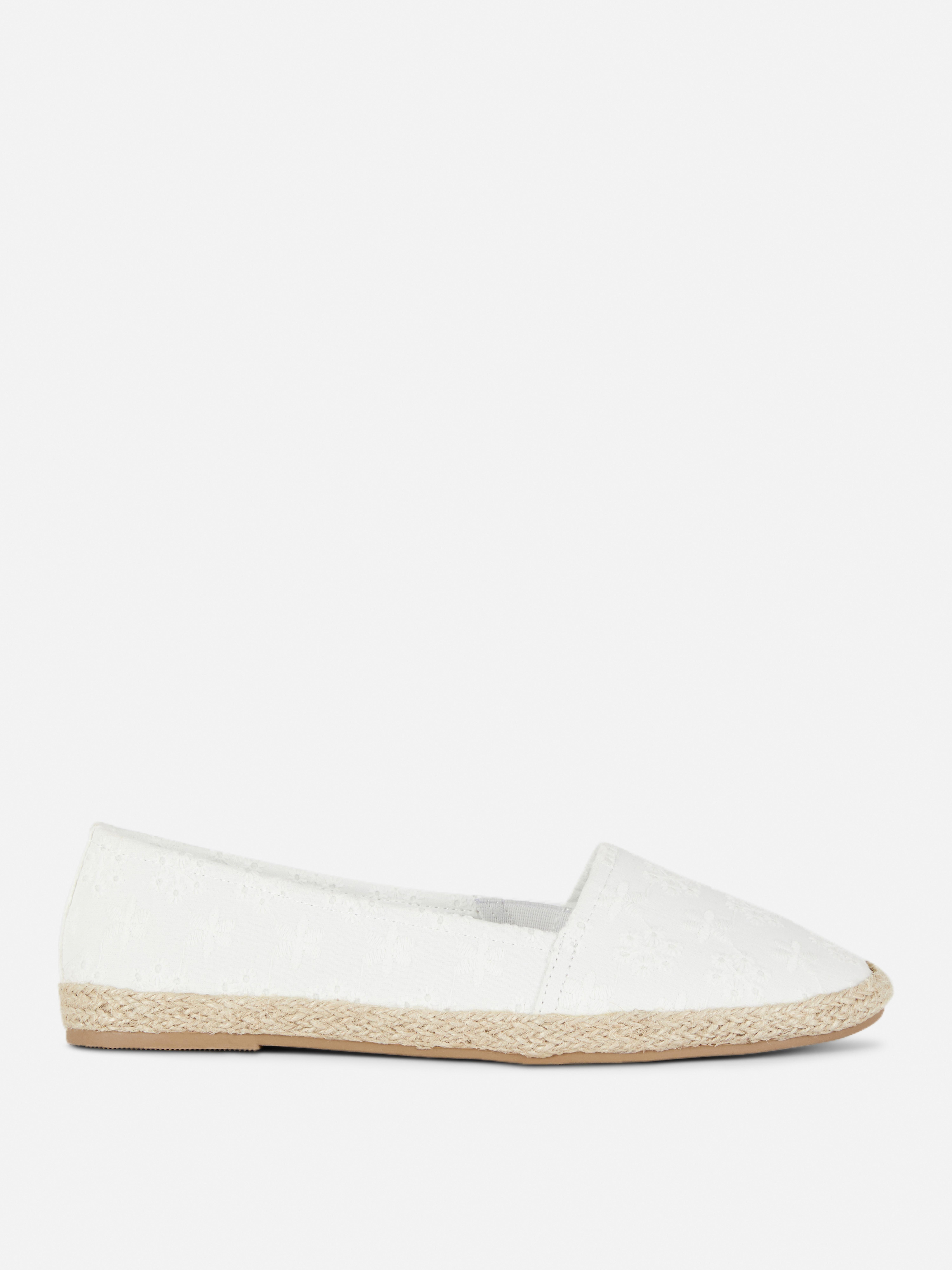 Espadrilles met jute zool Wit