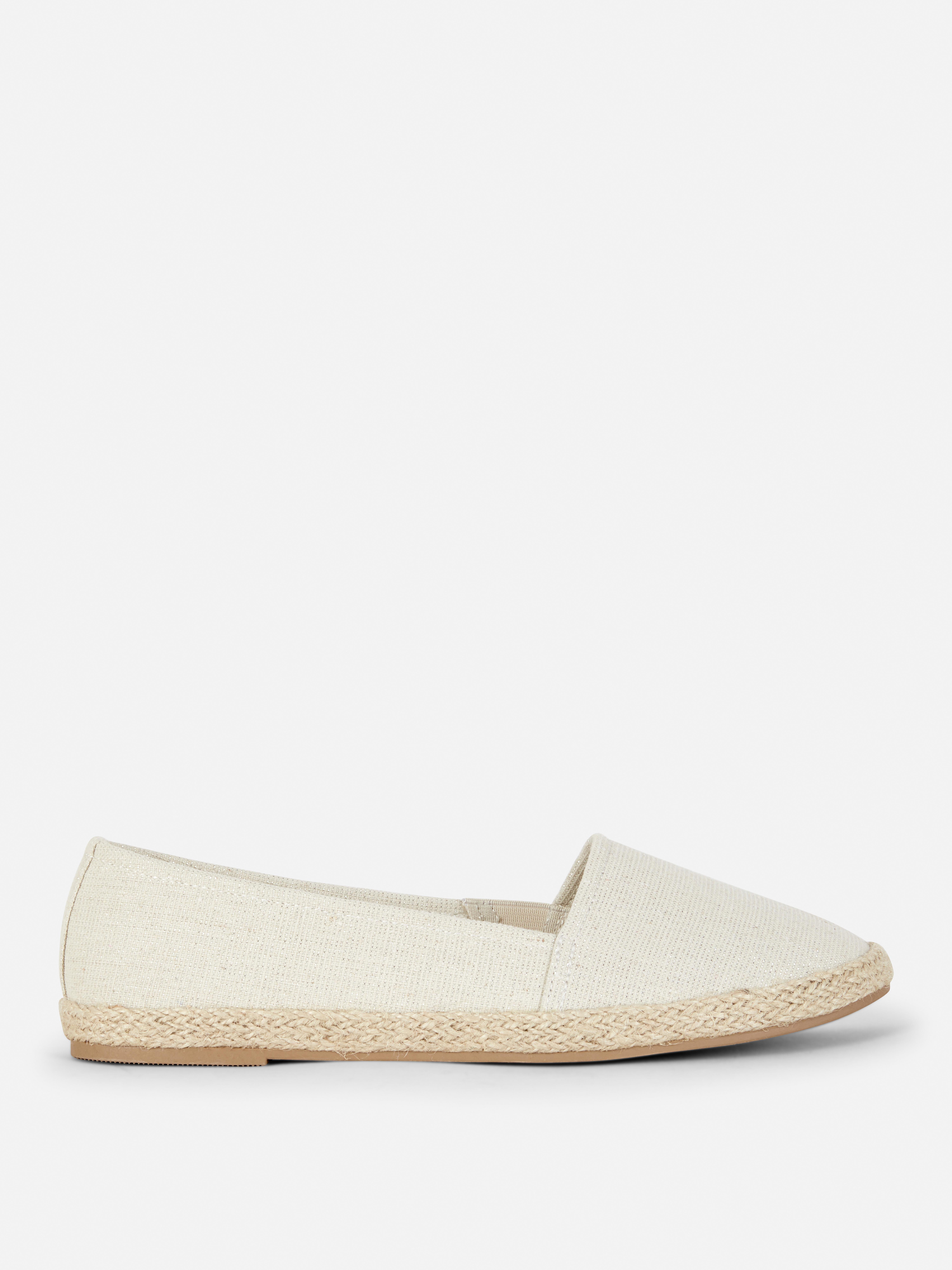 Espadrilles met jute zool Ecru