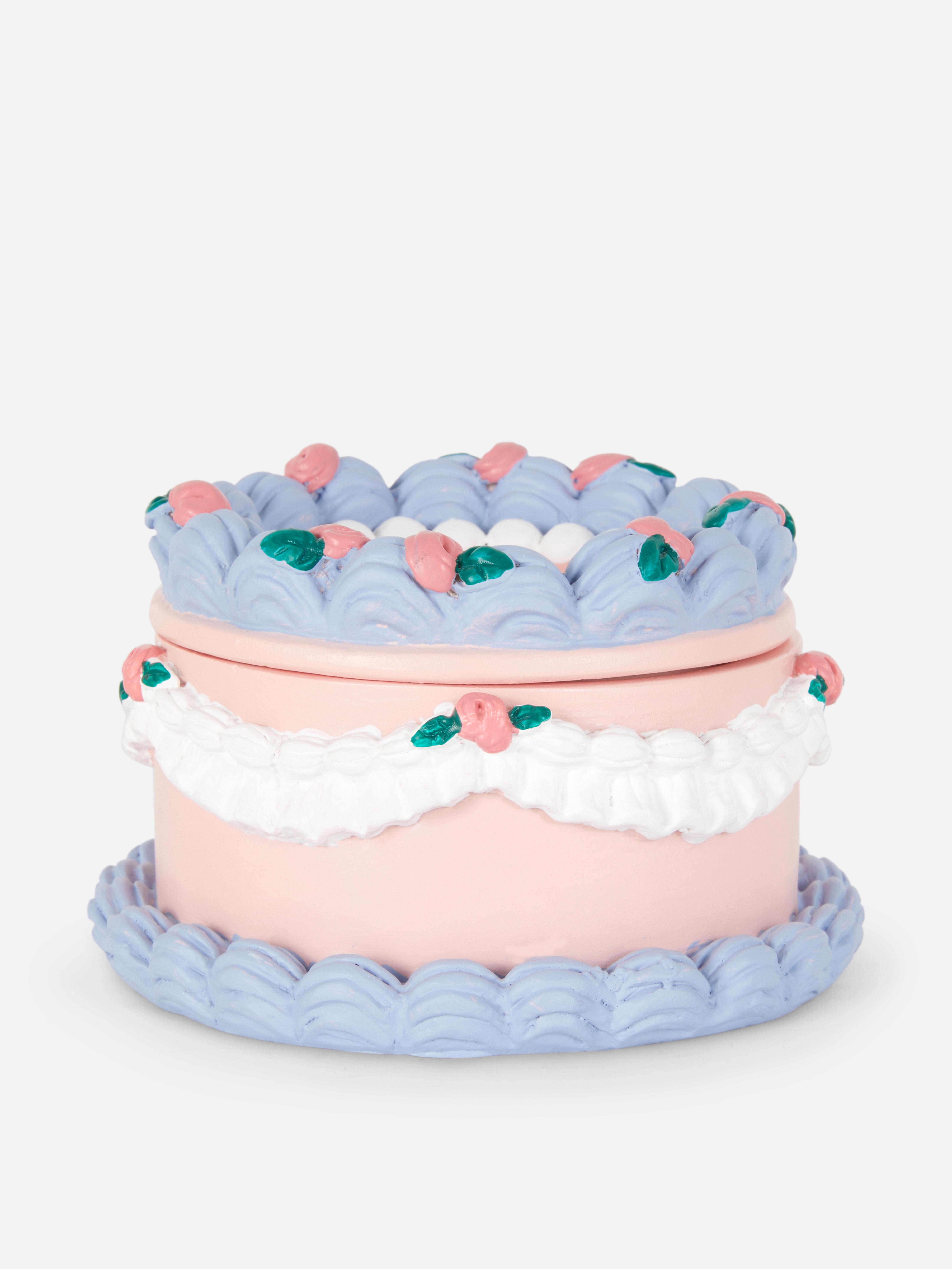 Ceramic Cake Trinket Box