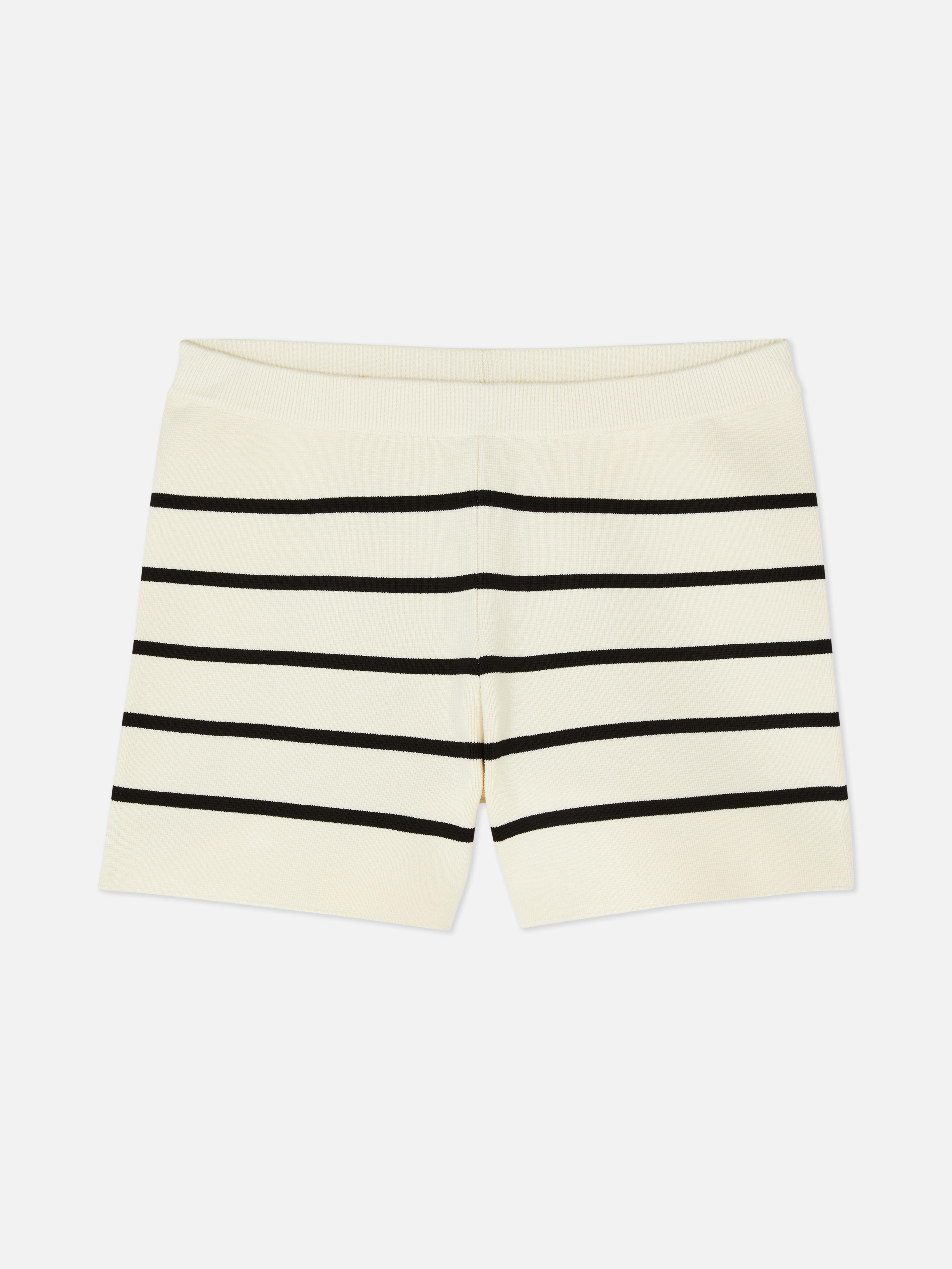 Short tricoté à rayures