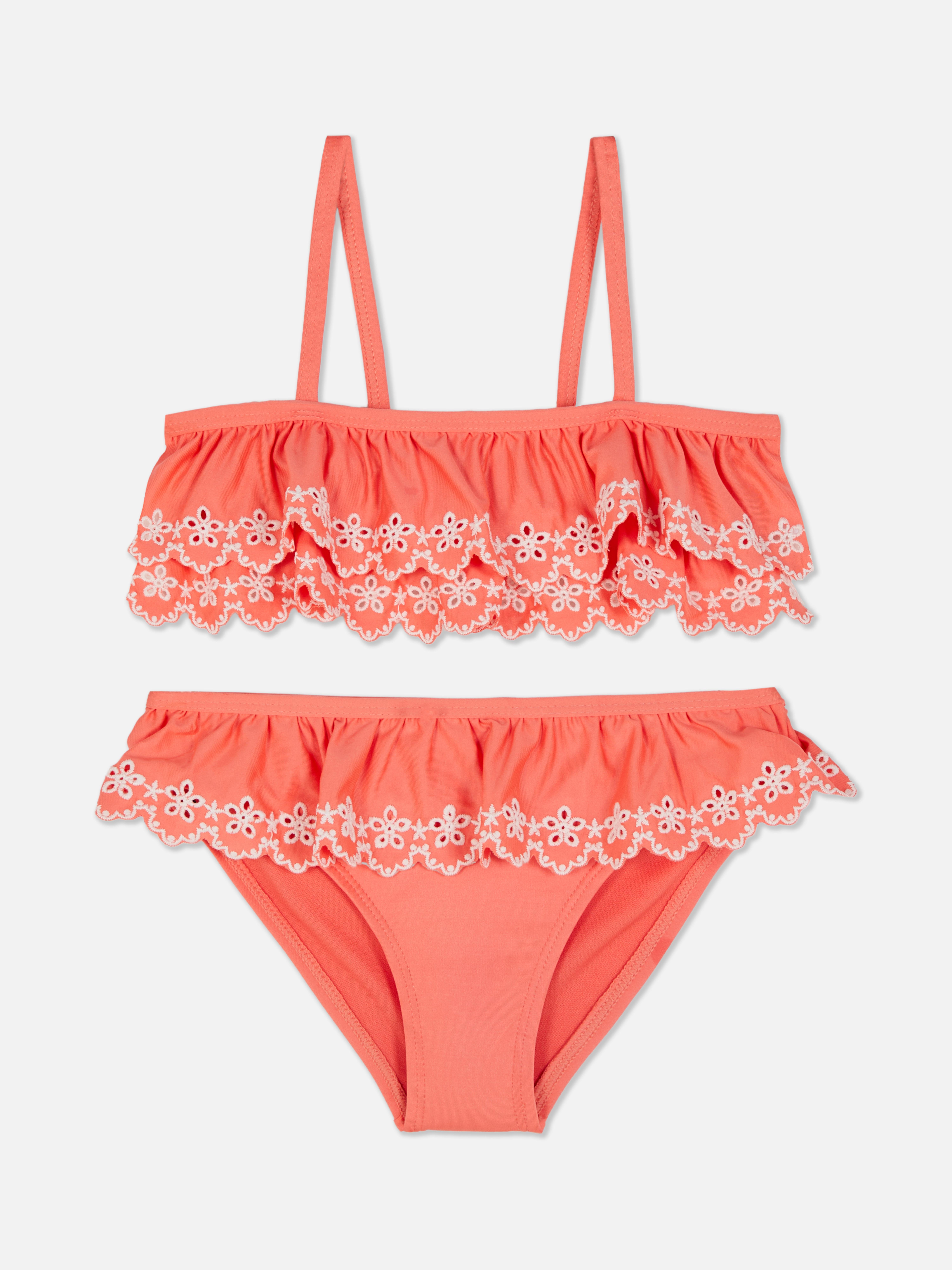 Set bikini a balze in pizzo sangallo