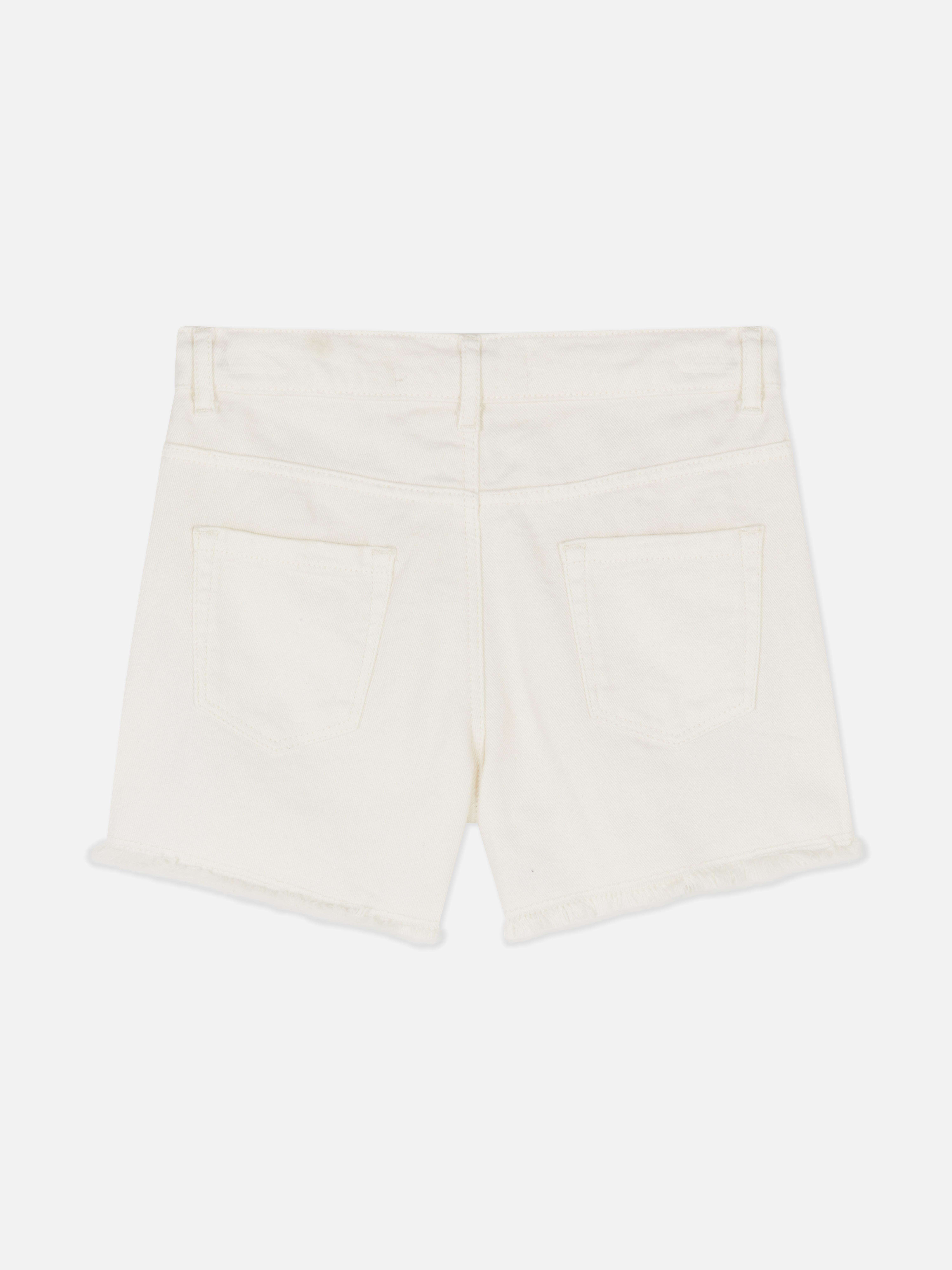 Pantalones vaqueros cortos con bordados florales