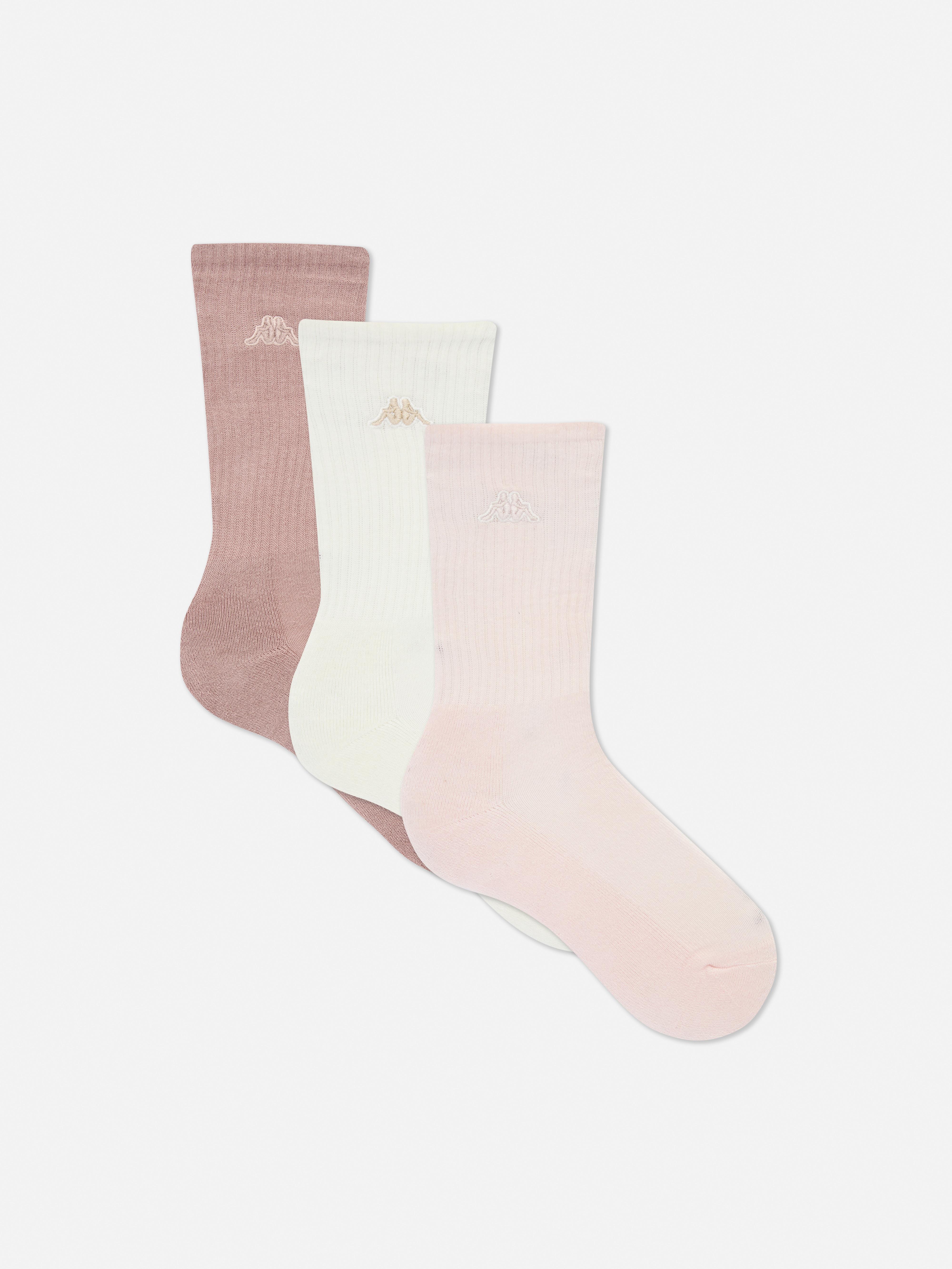 3pk Kappa Ribbed Crew Socks