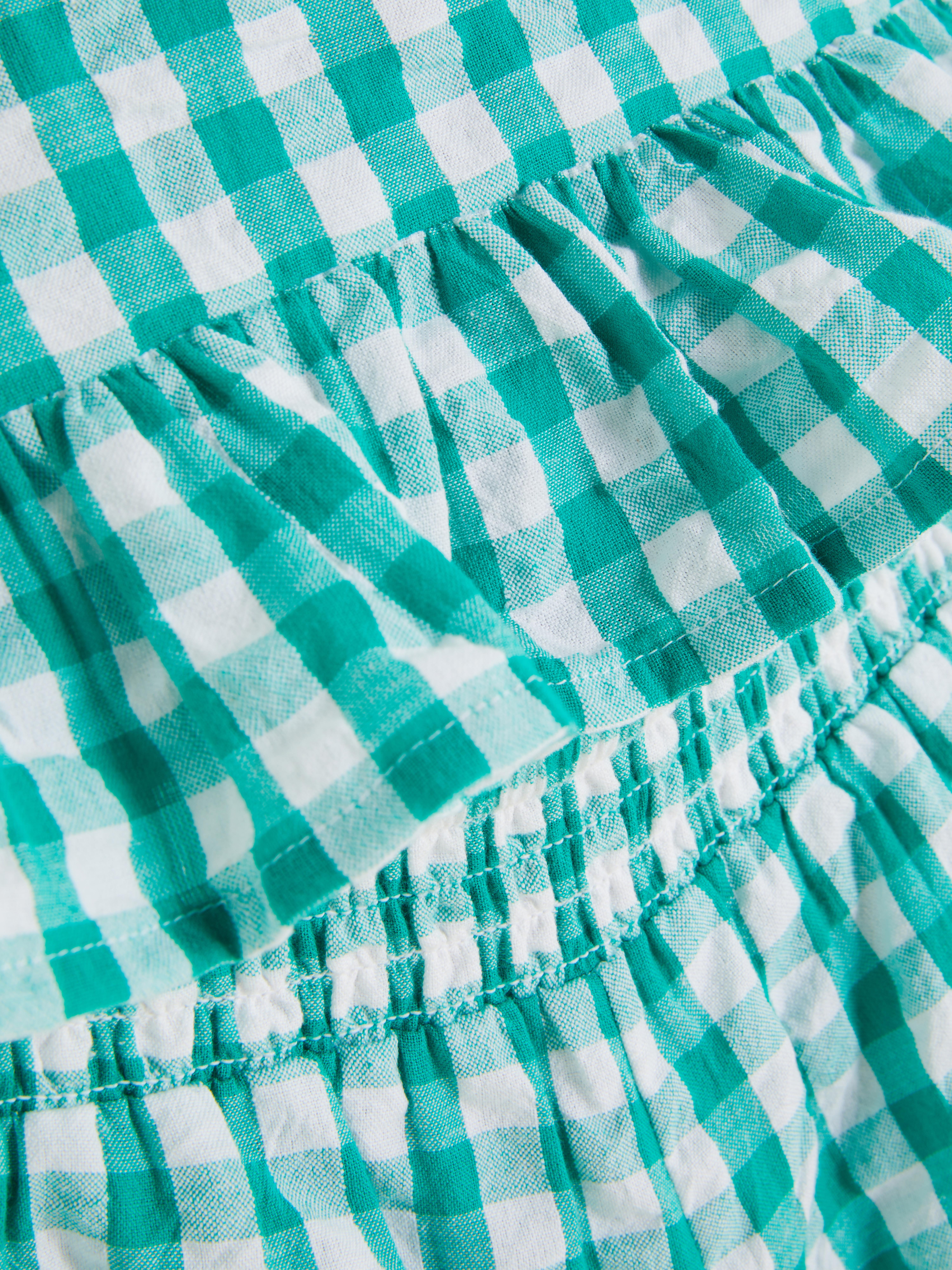 Set met blouse en short met Vichy-ruitpatroon