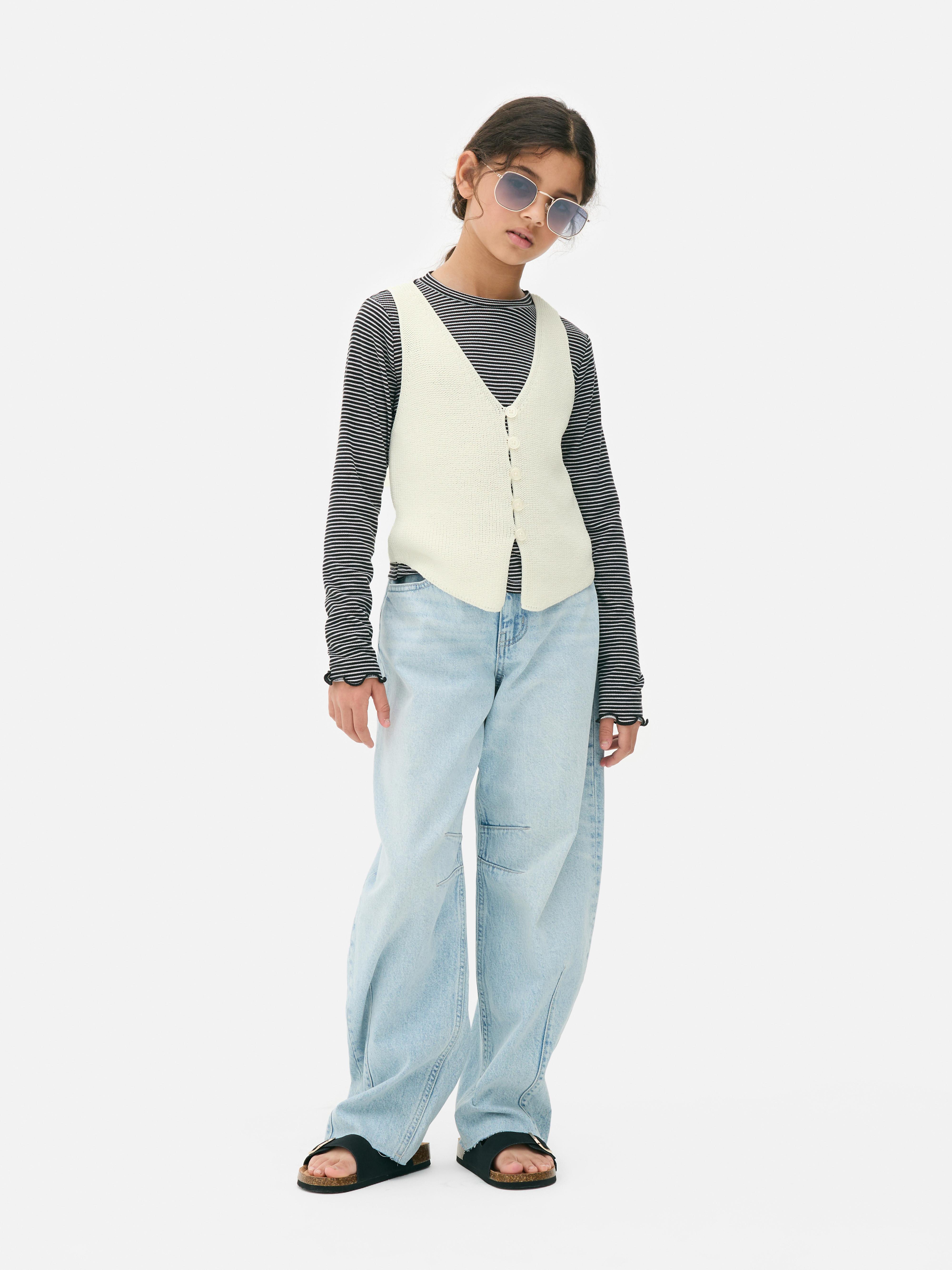 Gebreid vest met knoopsluiting