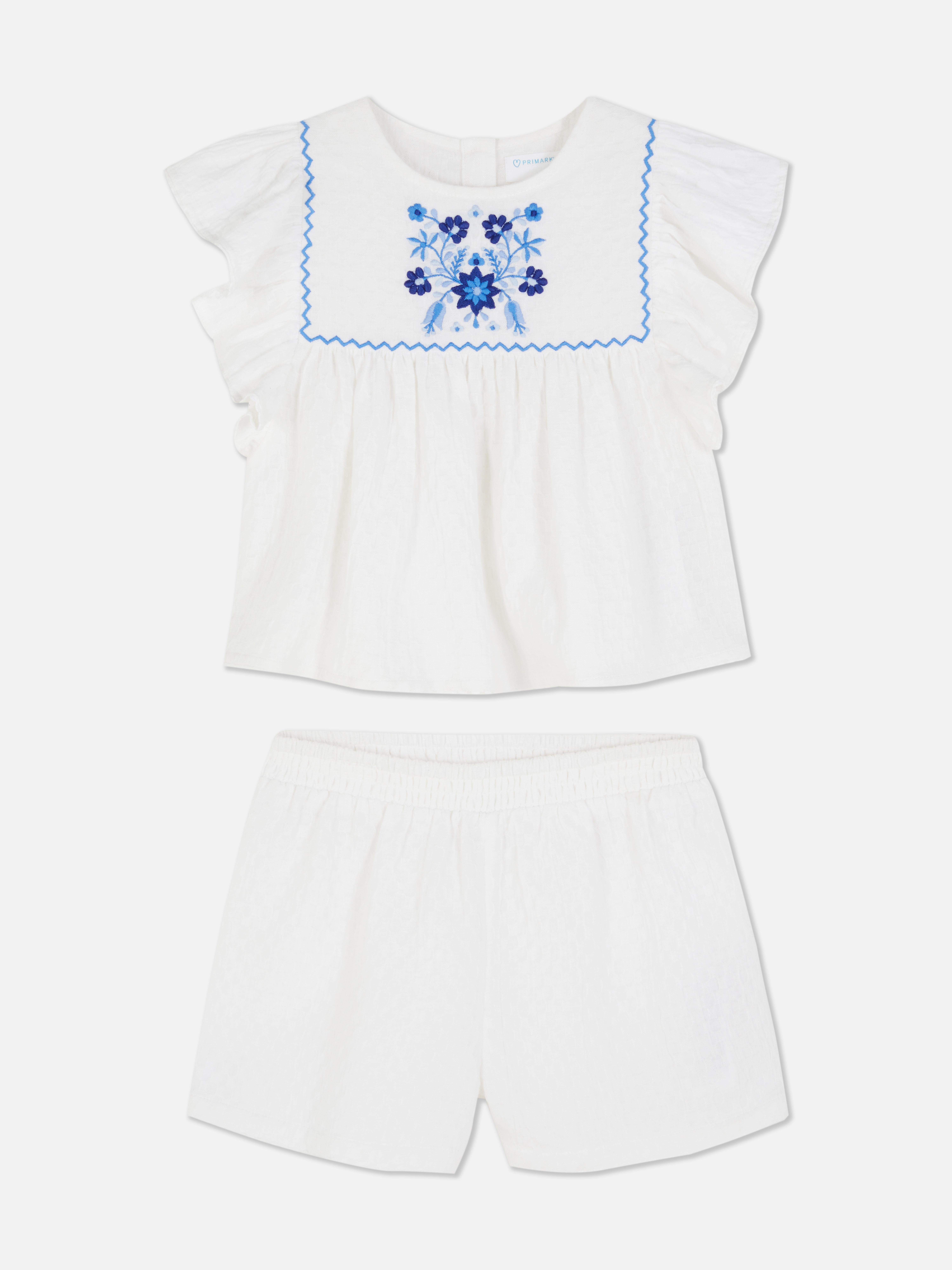 Ensemble coordonné short brodé