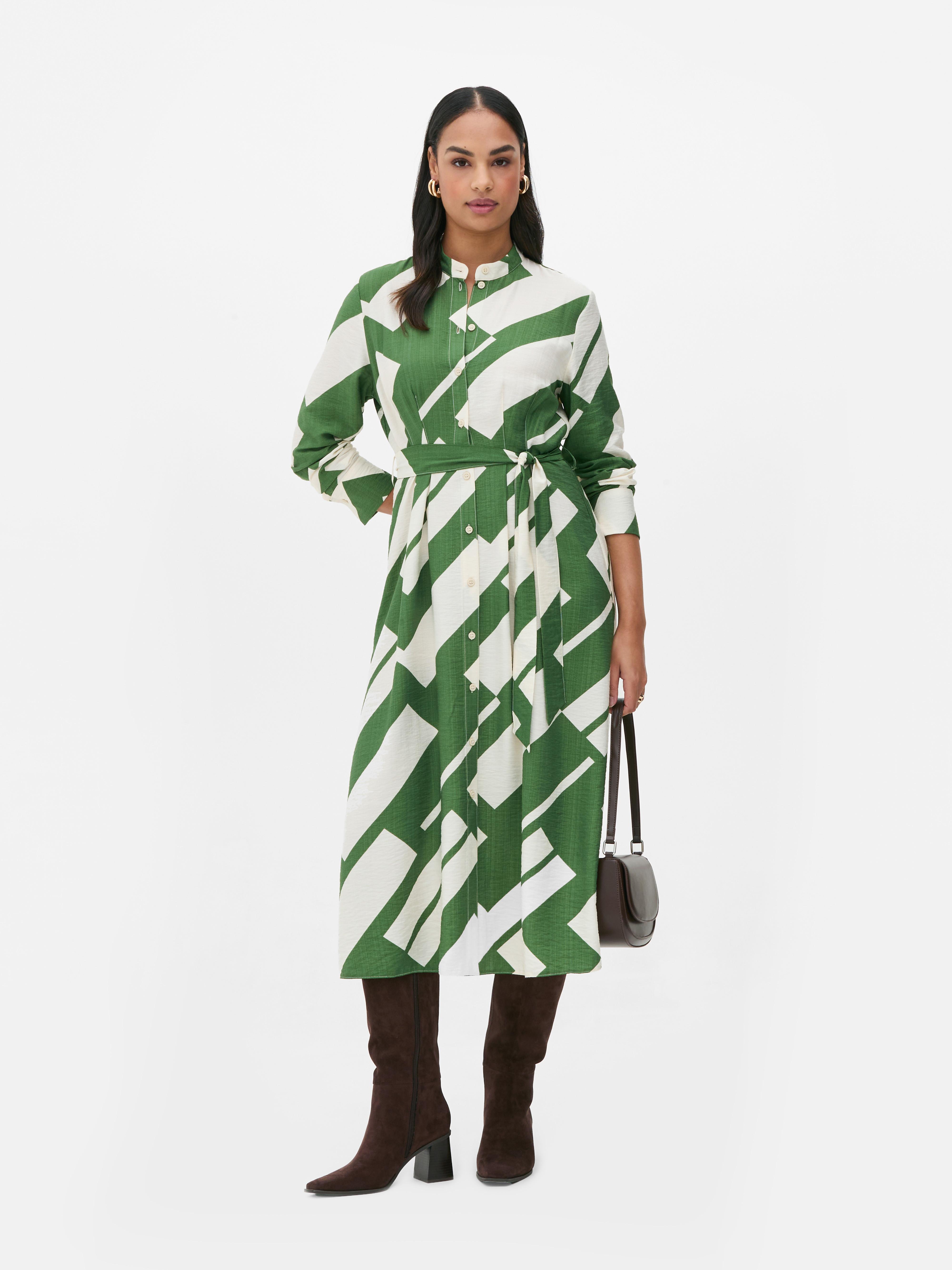 Primark green shirt dress on sale