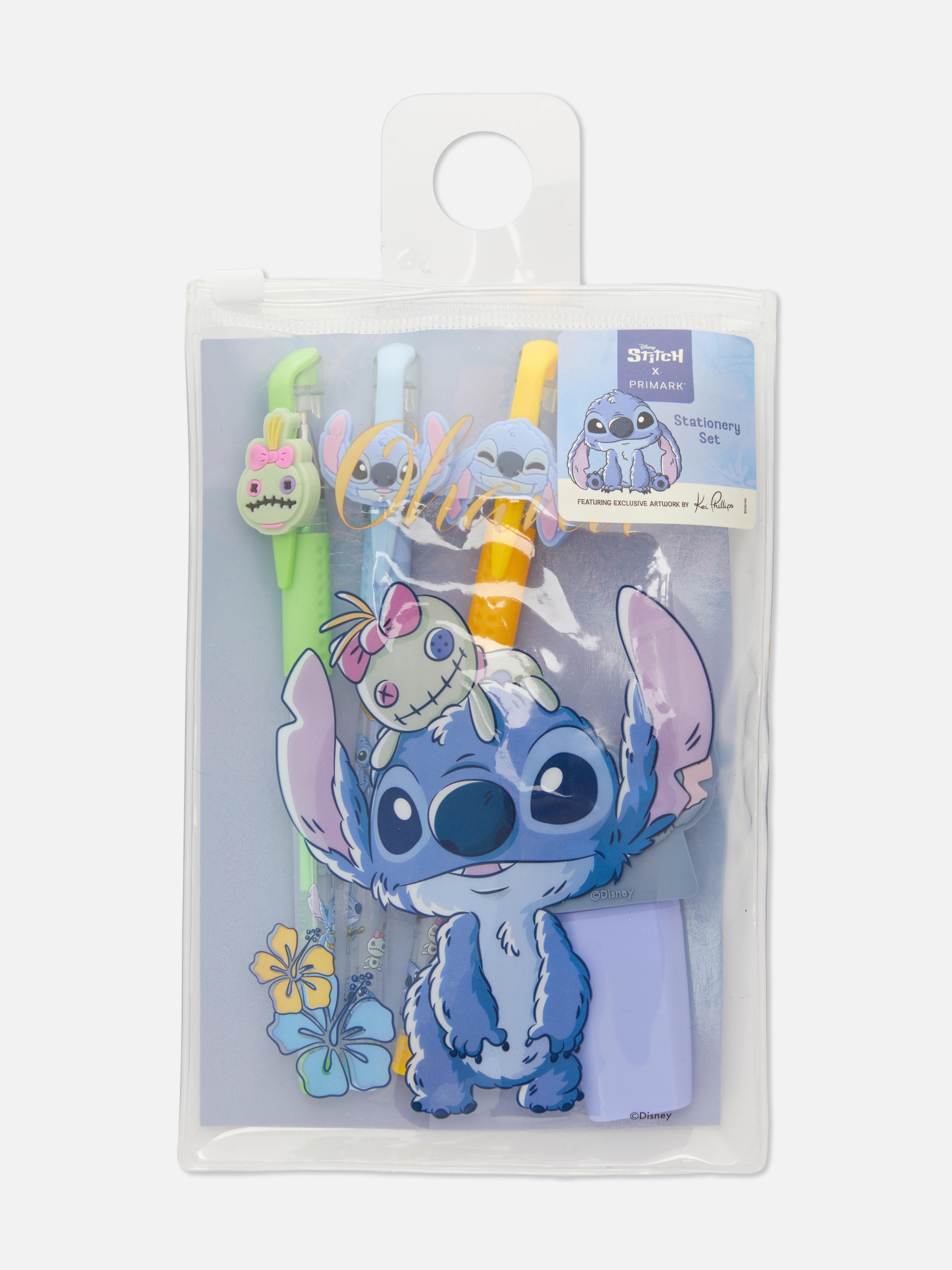 Conjunto artigos papelaria Disney Stitch