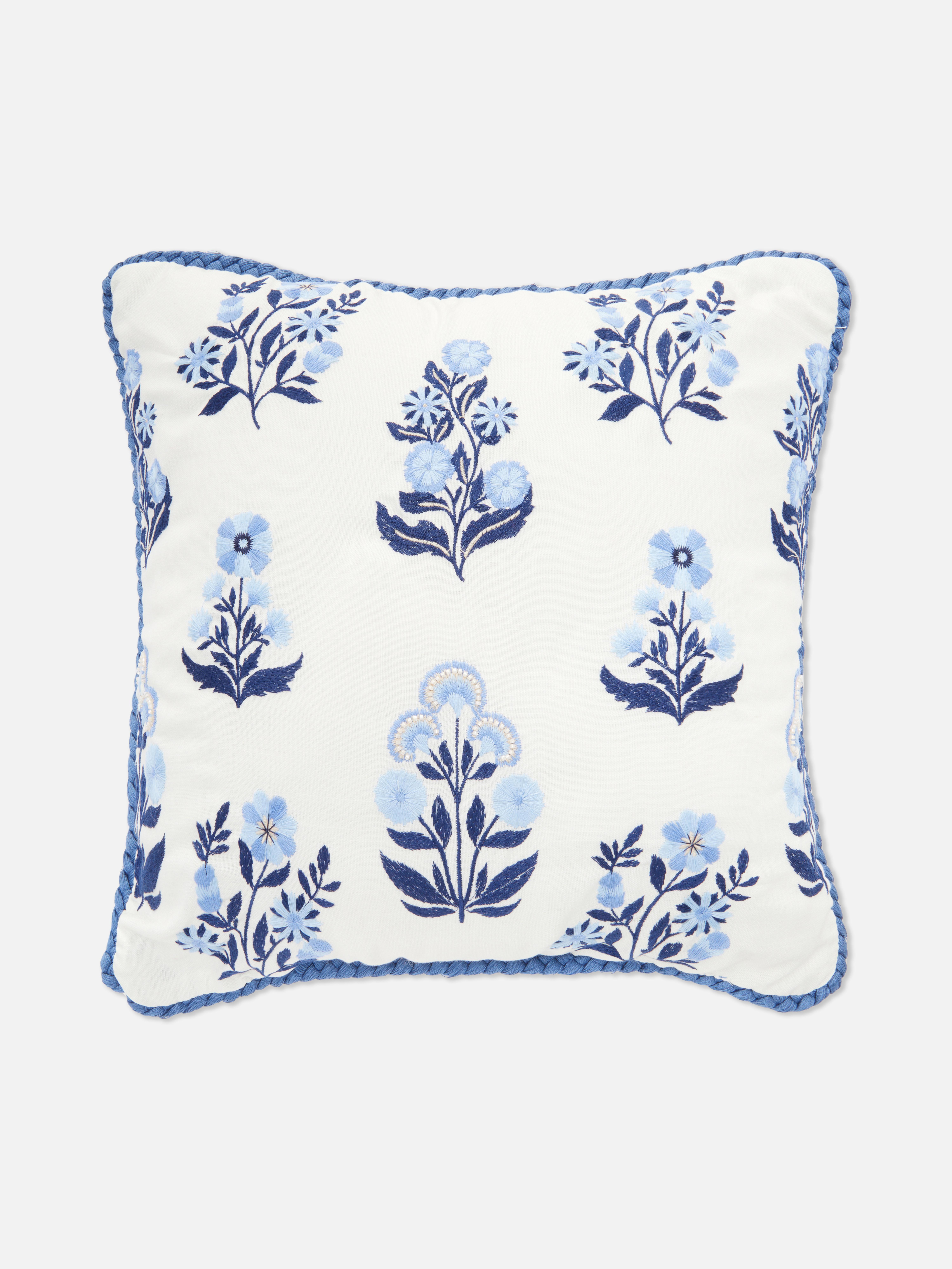 Floral Block Pattern Cushion