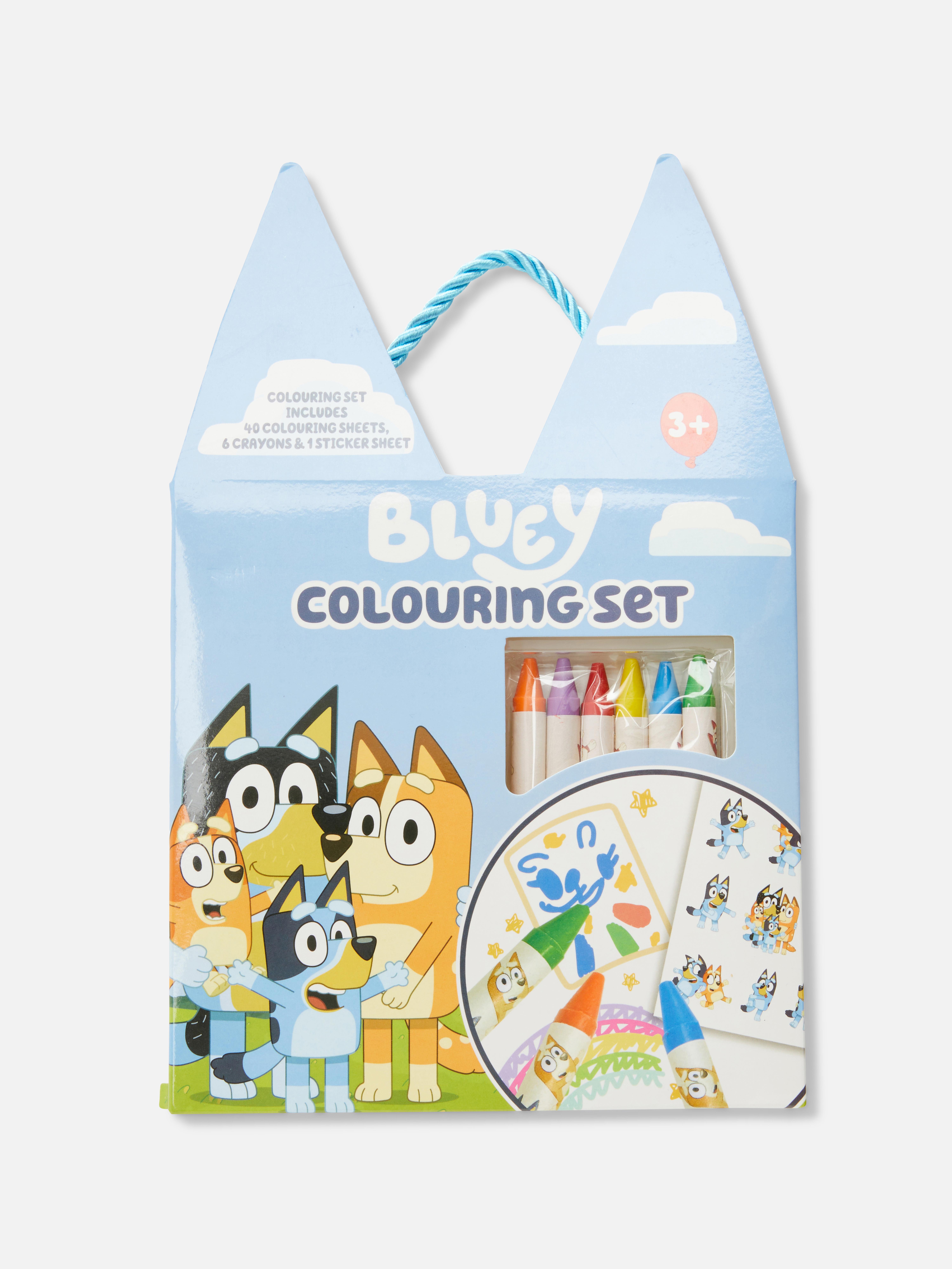 Livre de coloriage avec autocollants Bluey