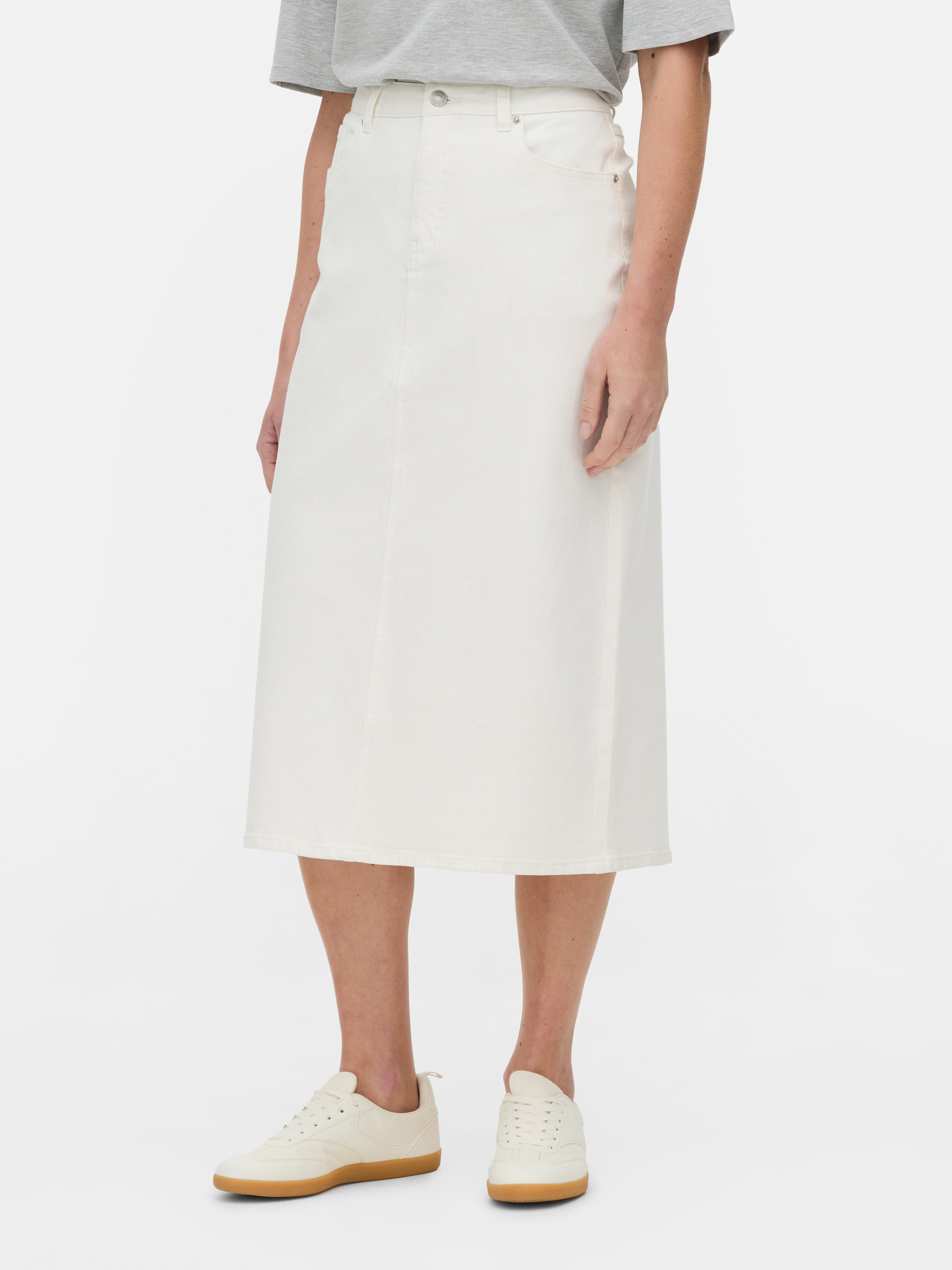 Midi-Jeansrock