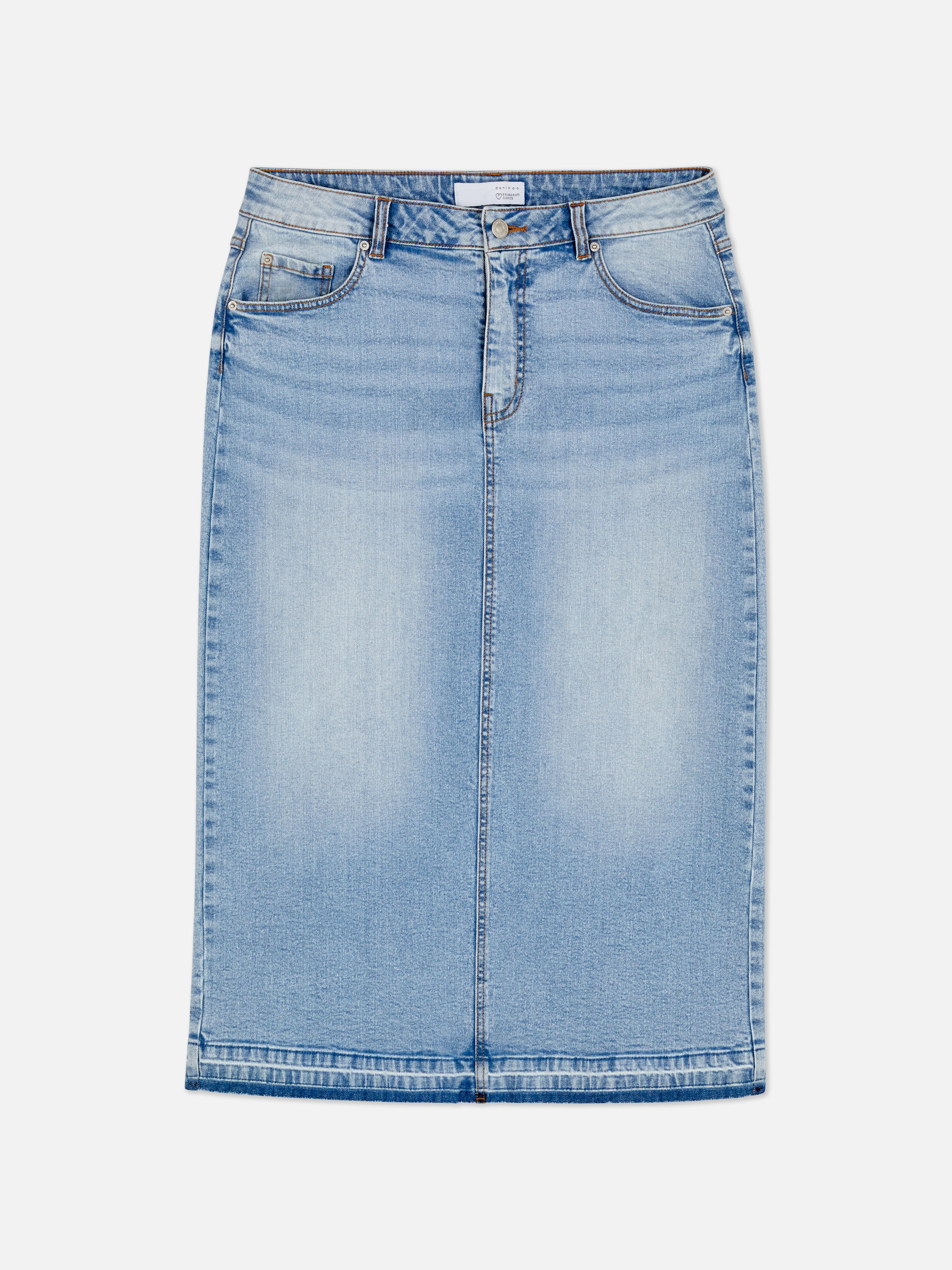 Jupe mi-longue en jean