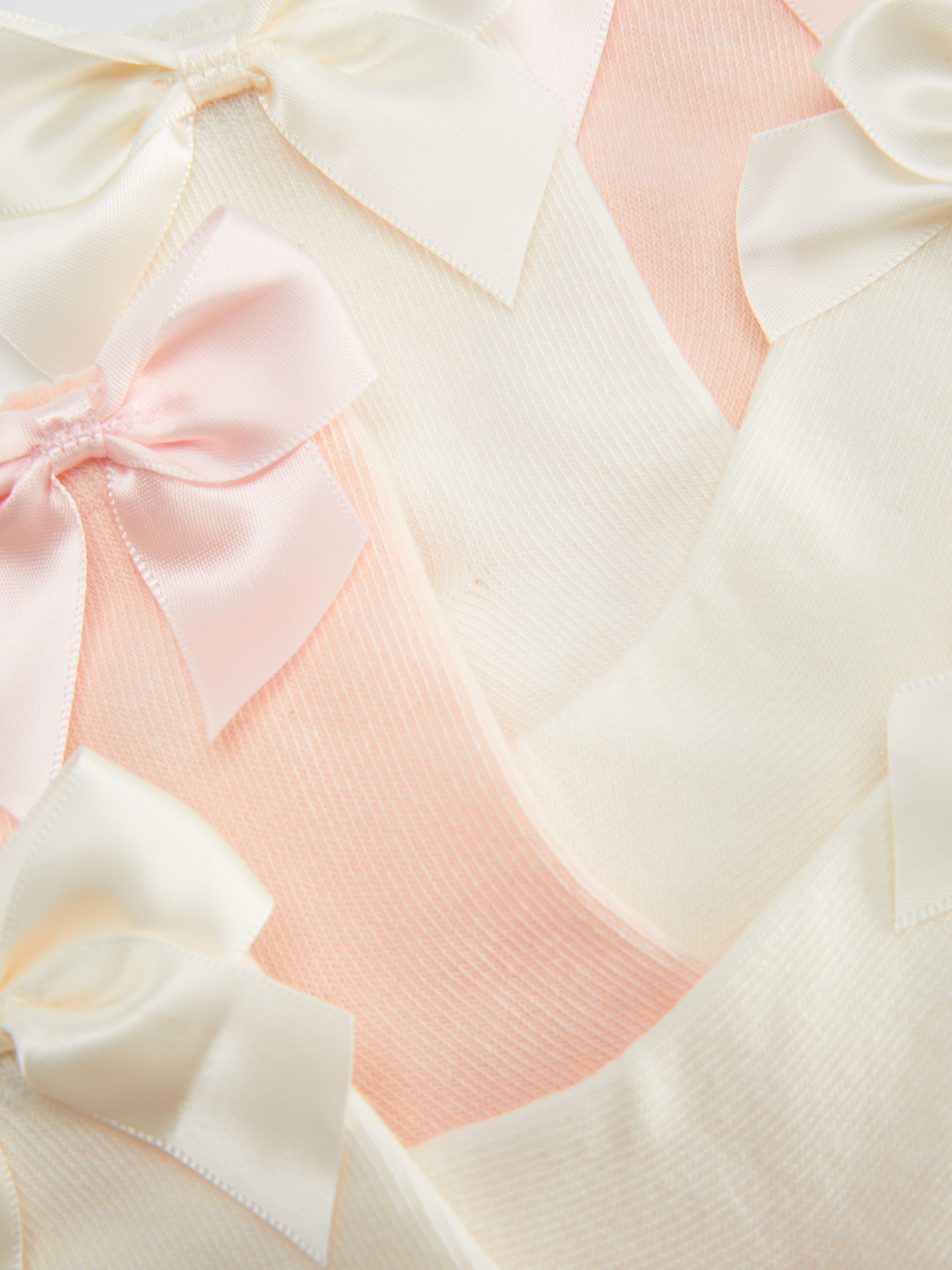 3pk Satin Bow Socks
