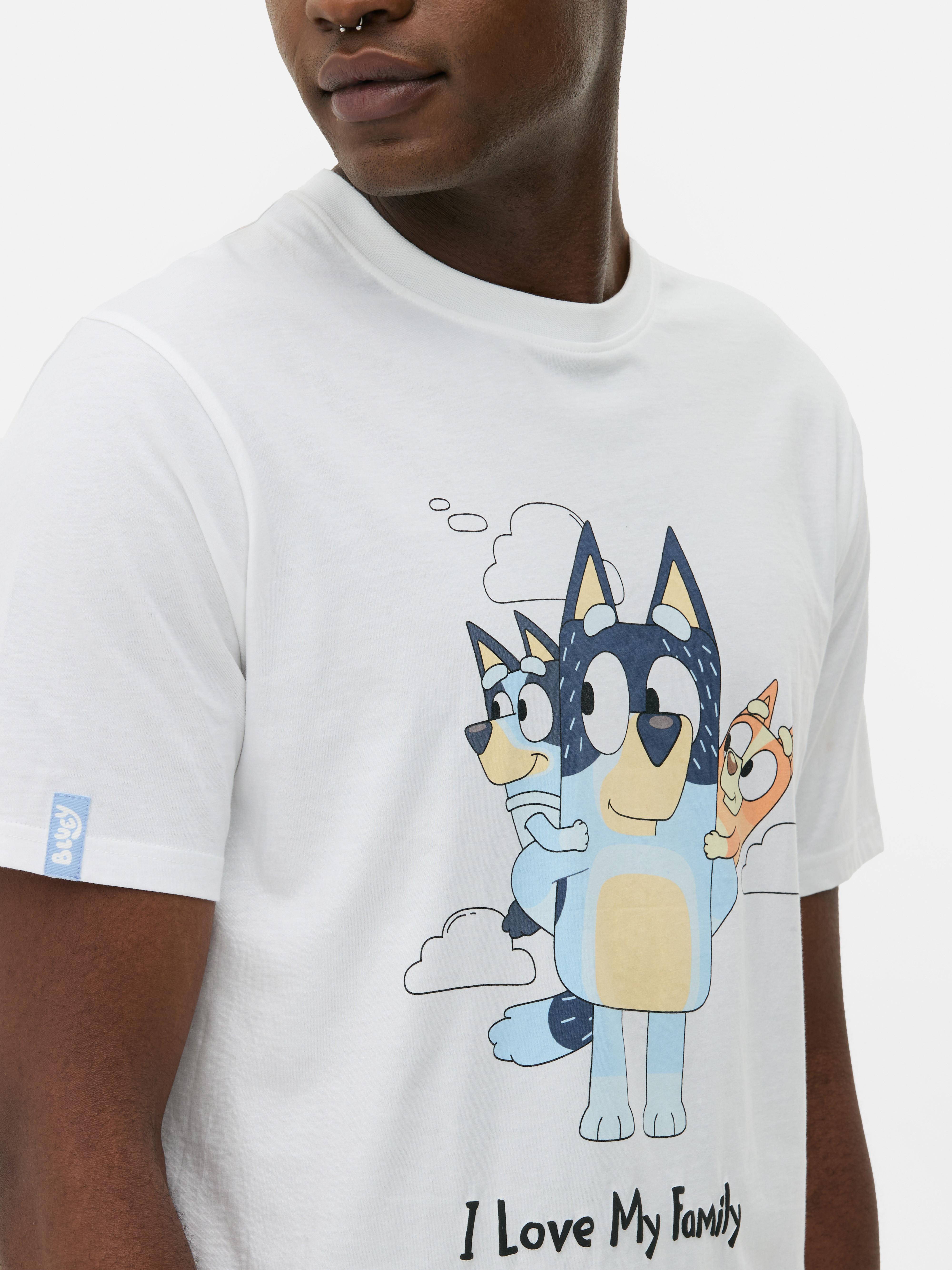 Pijama condizer família t-shirt/calções Bluey homem