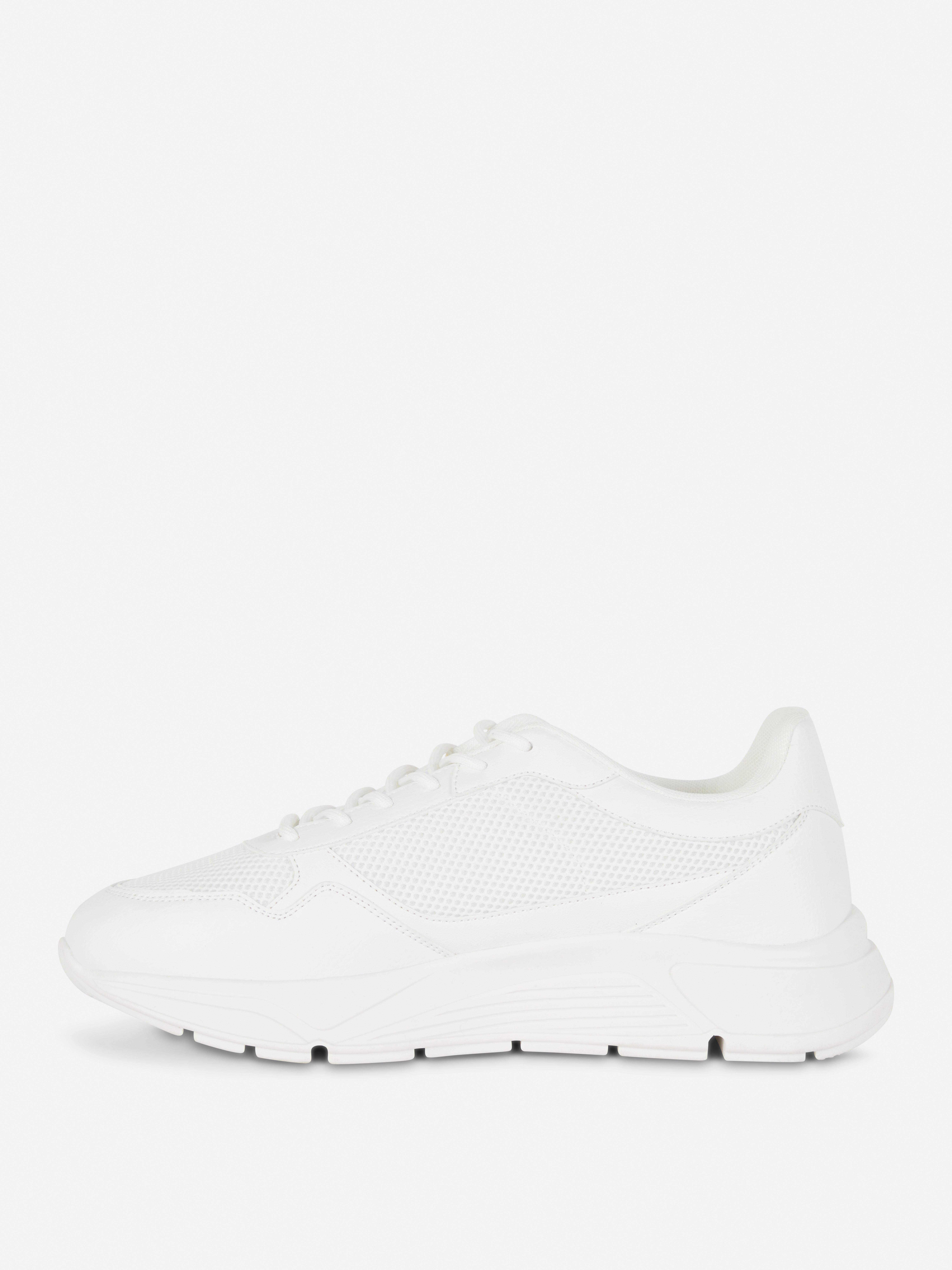 Mesh sneakers met veters