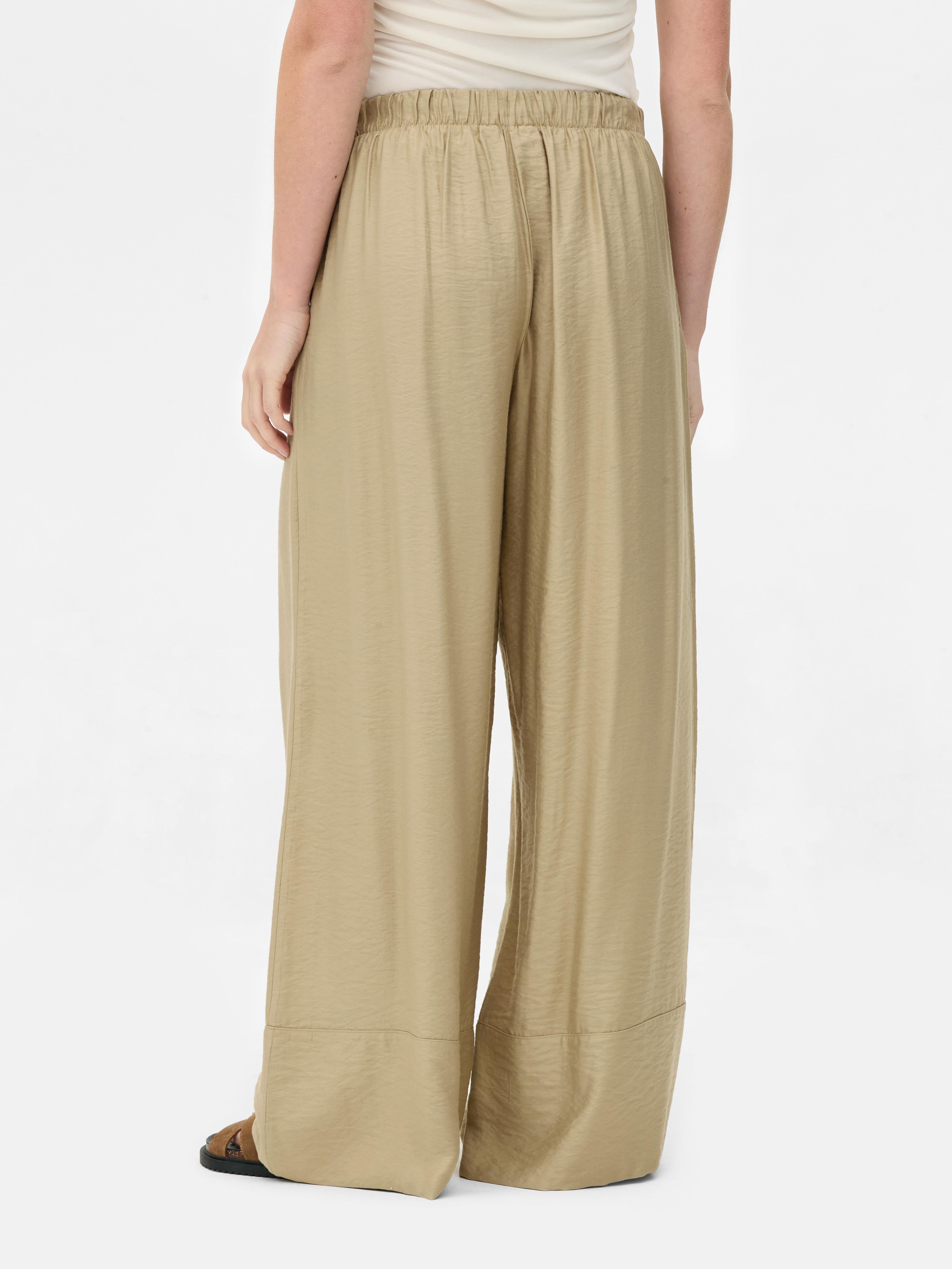 Satijnen broek met rechte pijpen The Edit