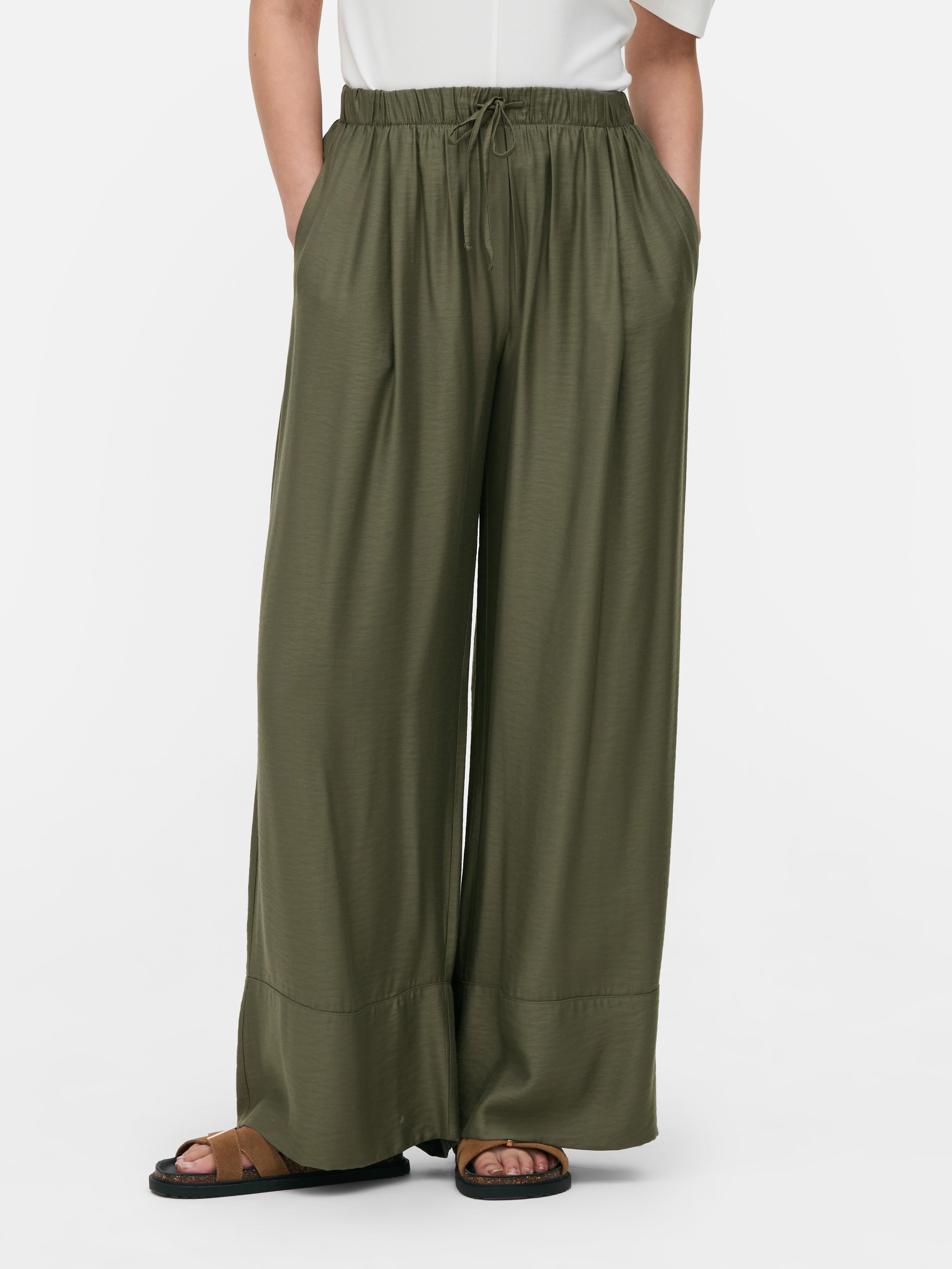 Satijnen broek met rechte pijpen The Edit
