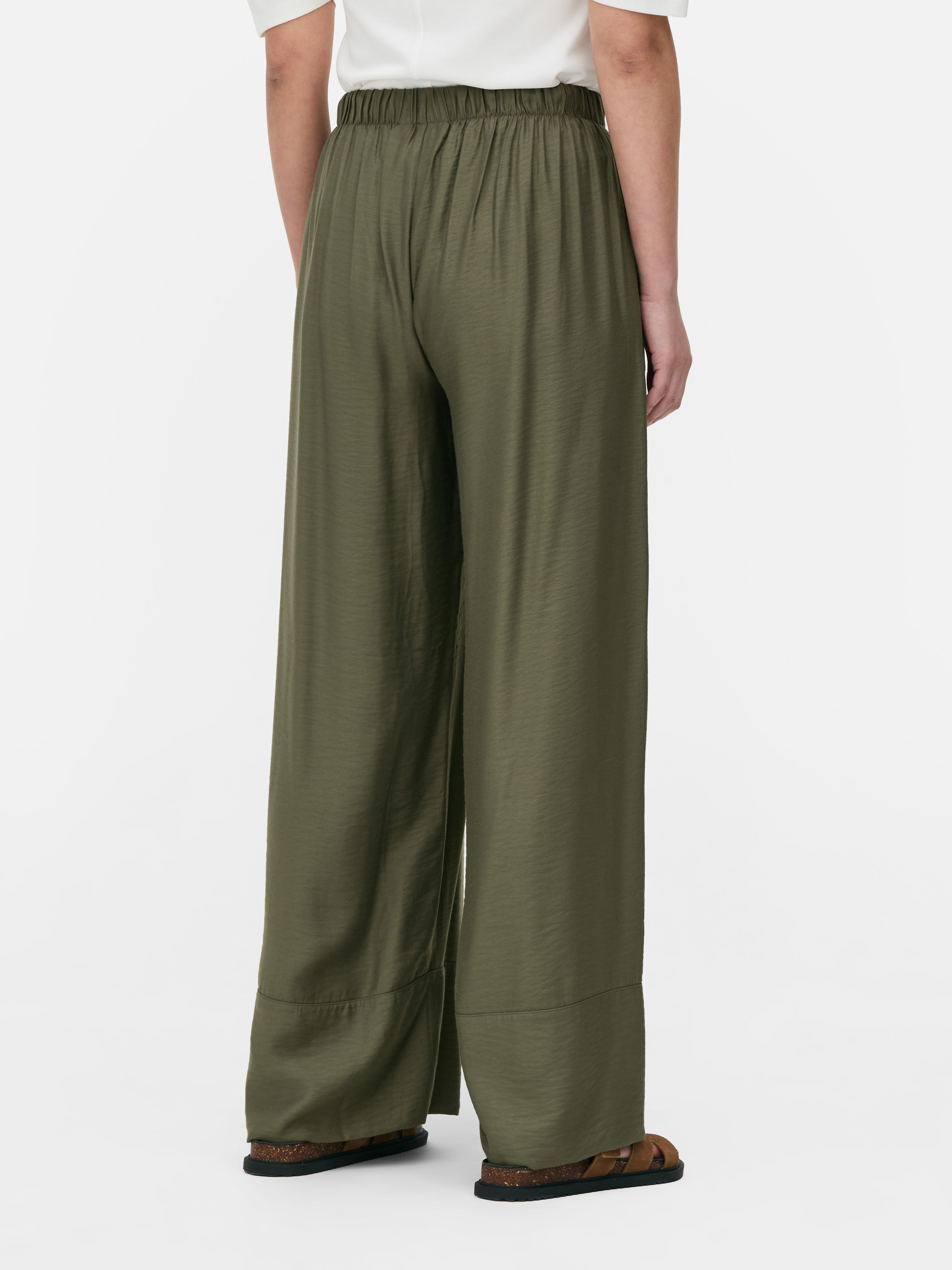 Satijnen broek met rechte pijpen The Edit