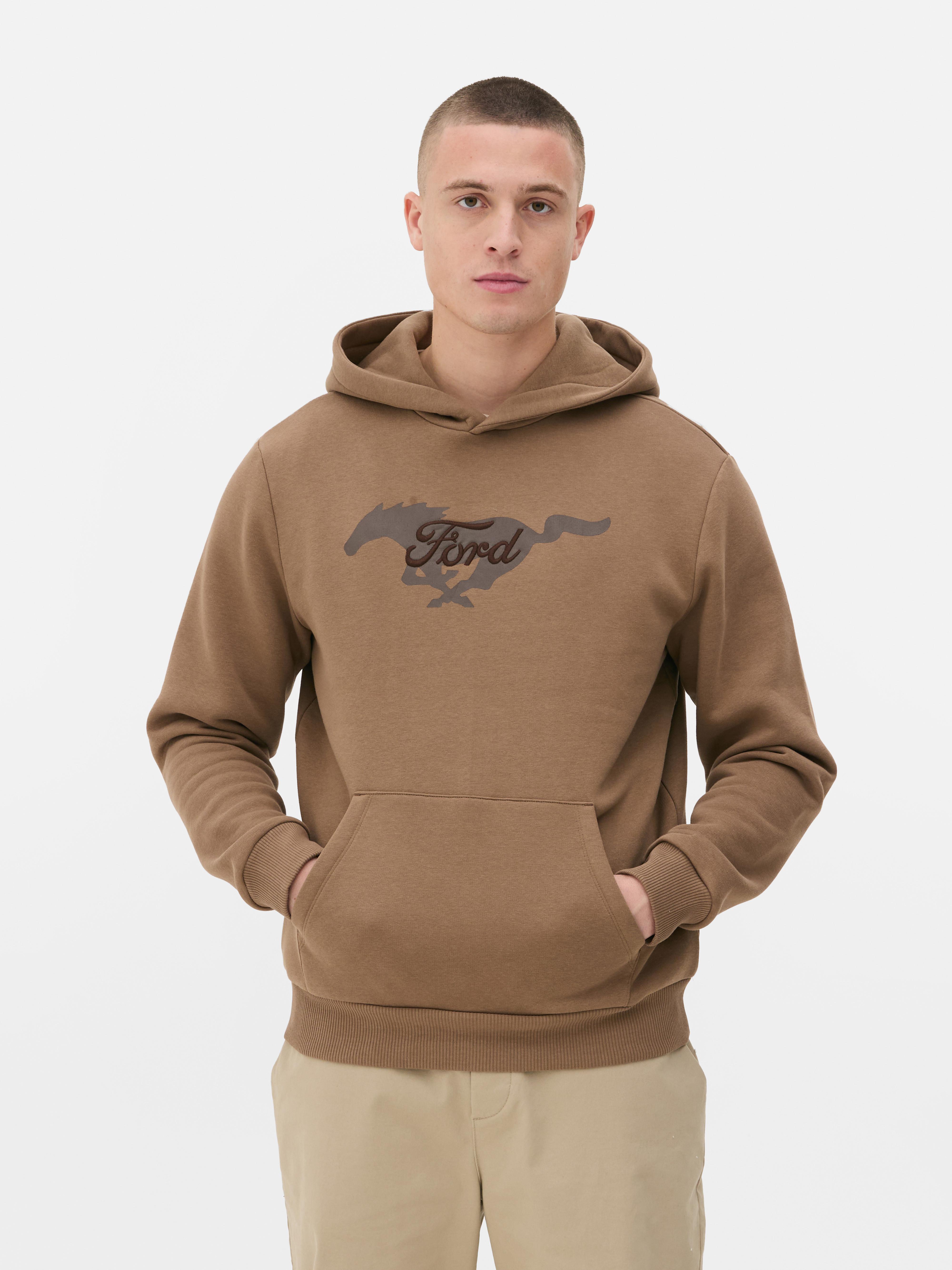 Mens Brown Ford Mustang Hoodie Primark