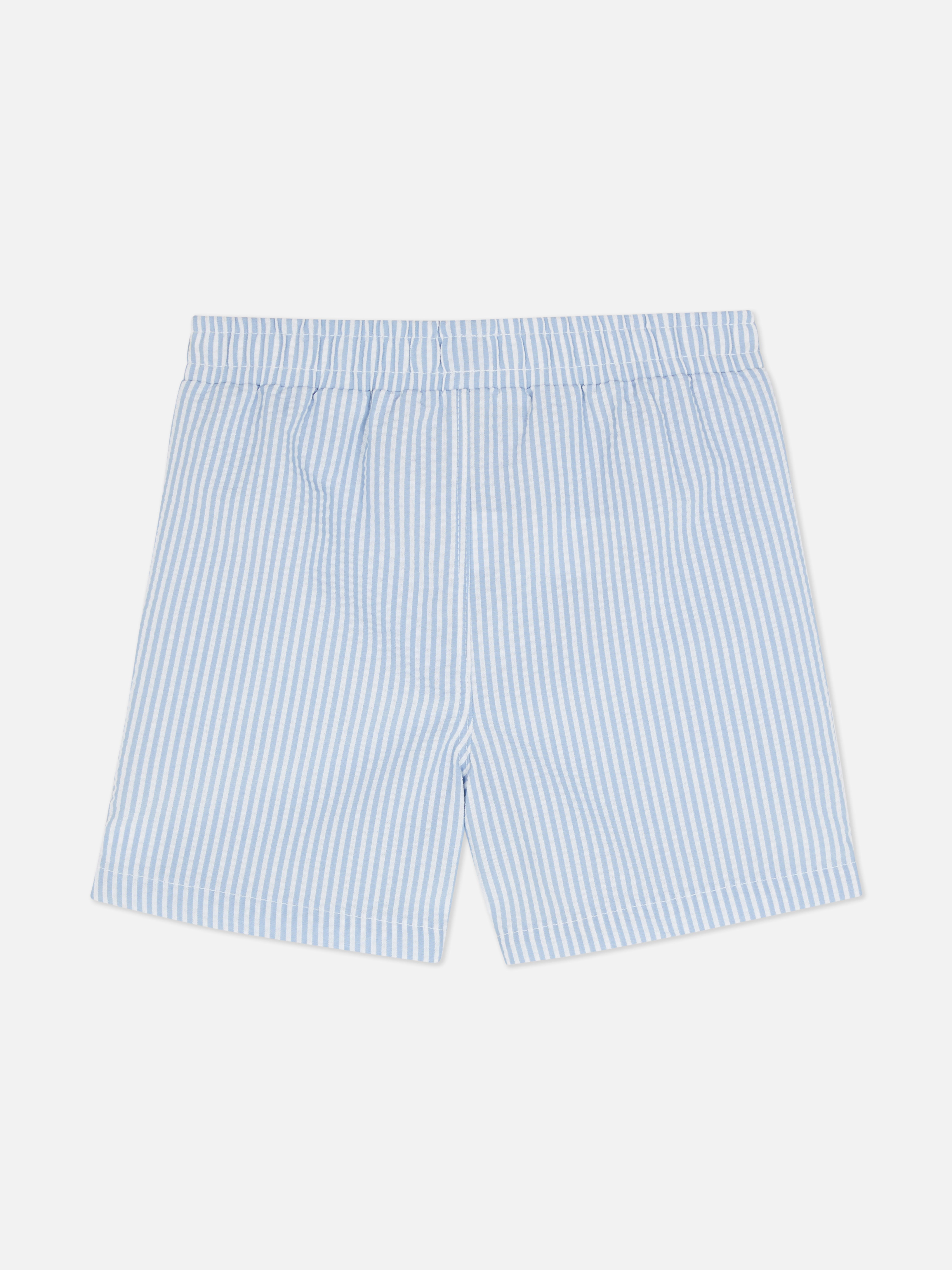 Striped Seersucker Swim Shorts