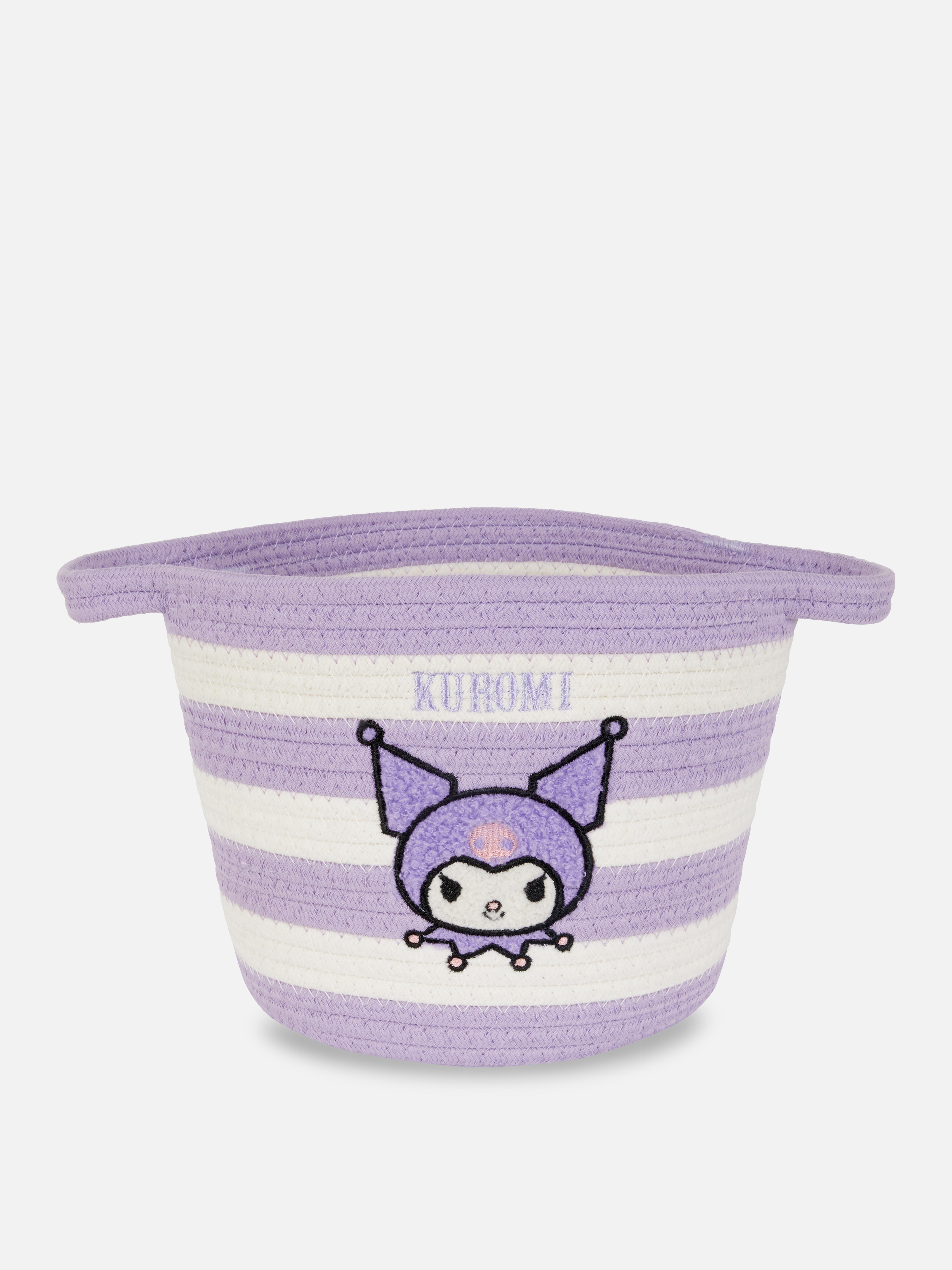 Hello Kitty Kuromi-mintás csíkos kosár