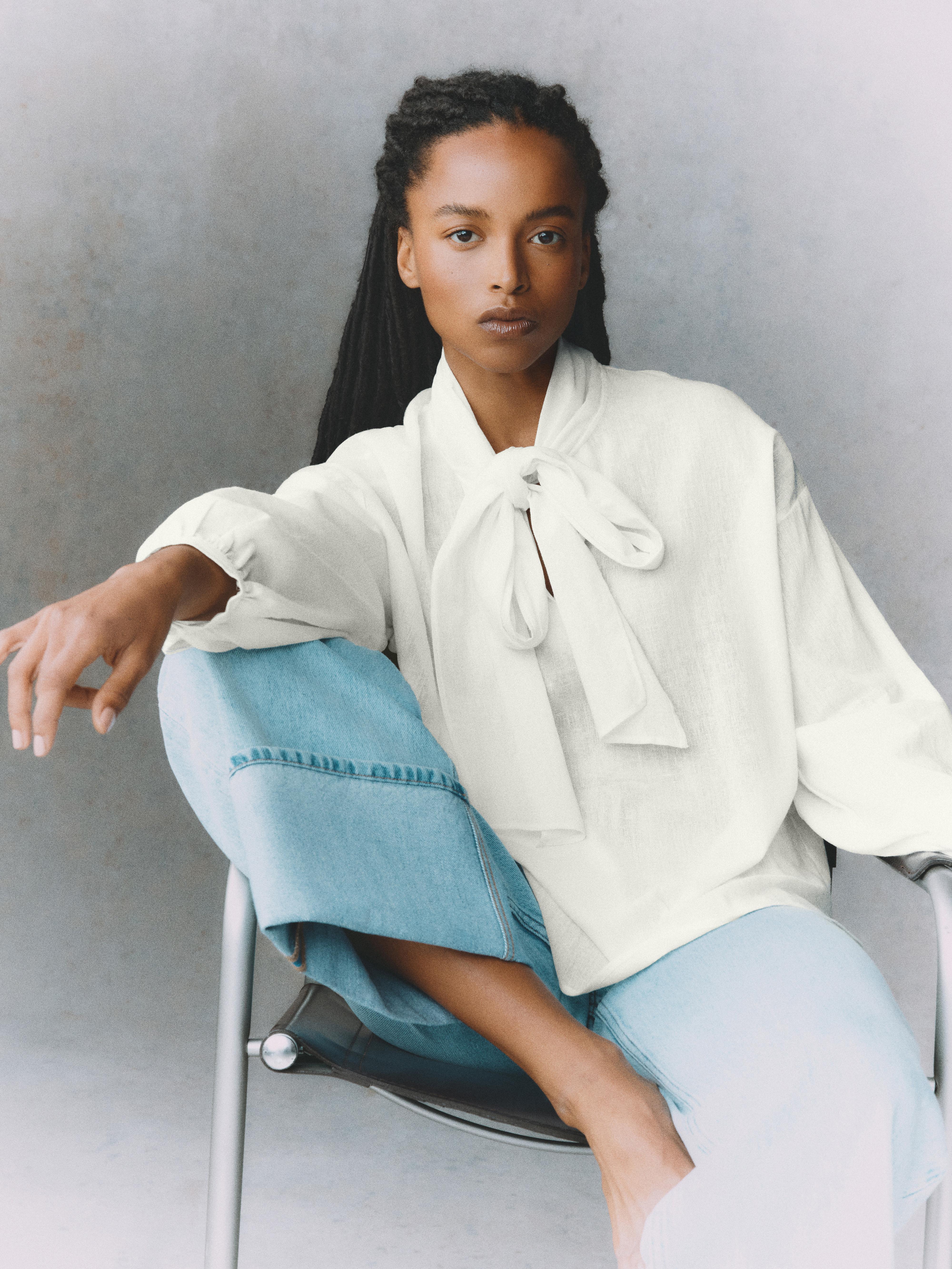 The Edit Bow Blouse