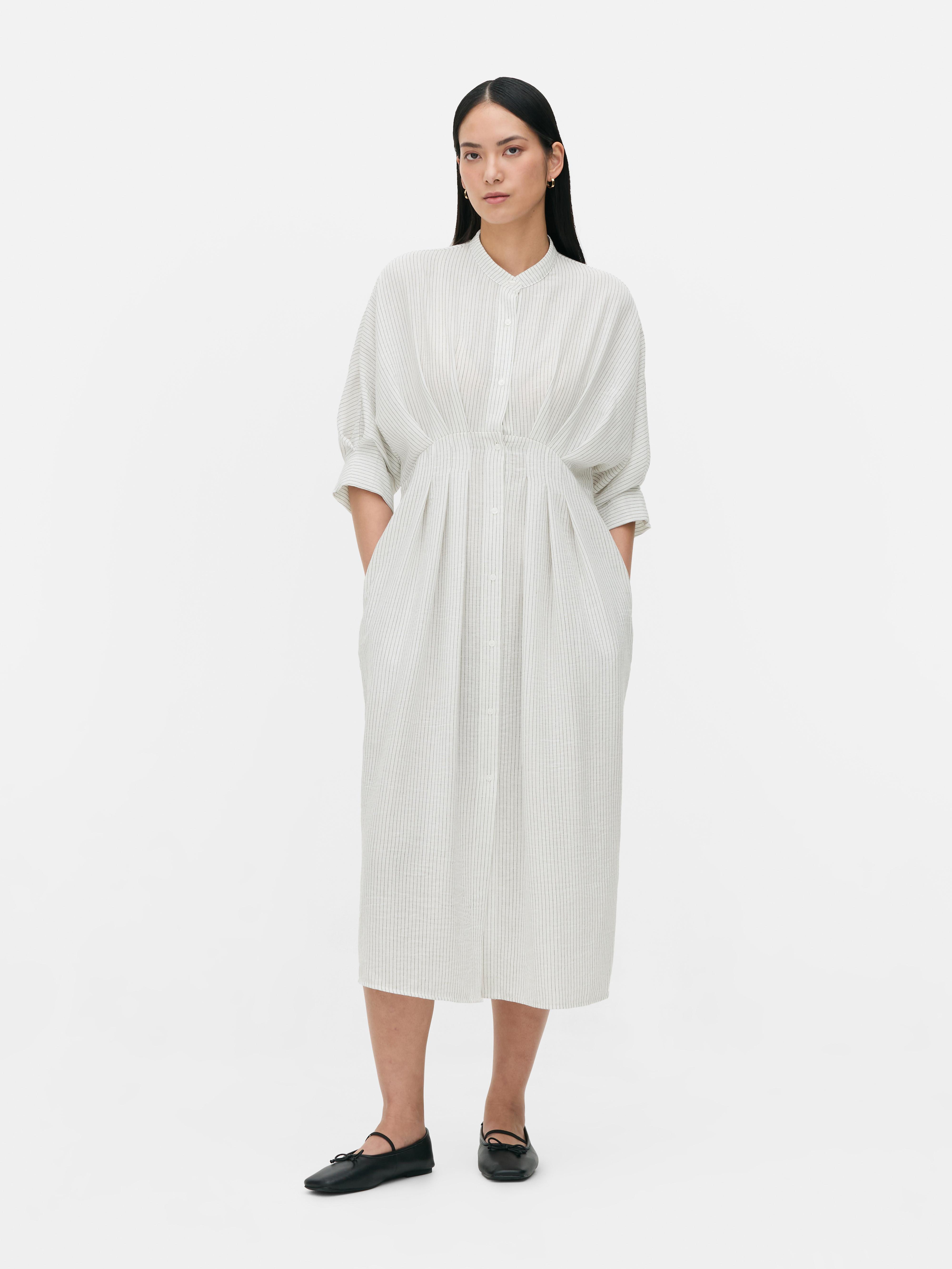„The Edit“ Midi-Blusenkleid