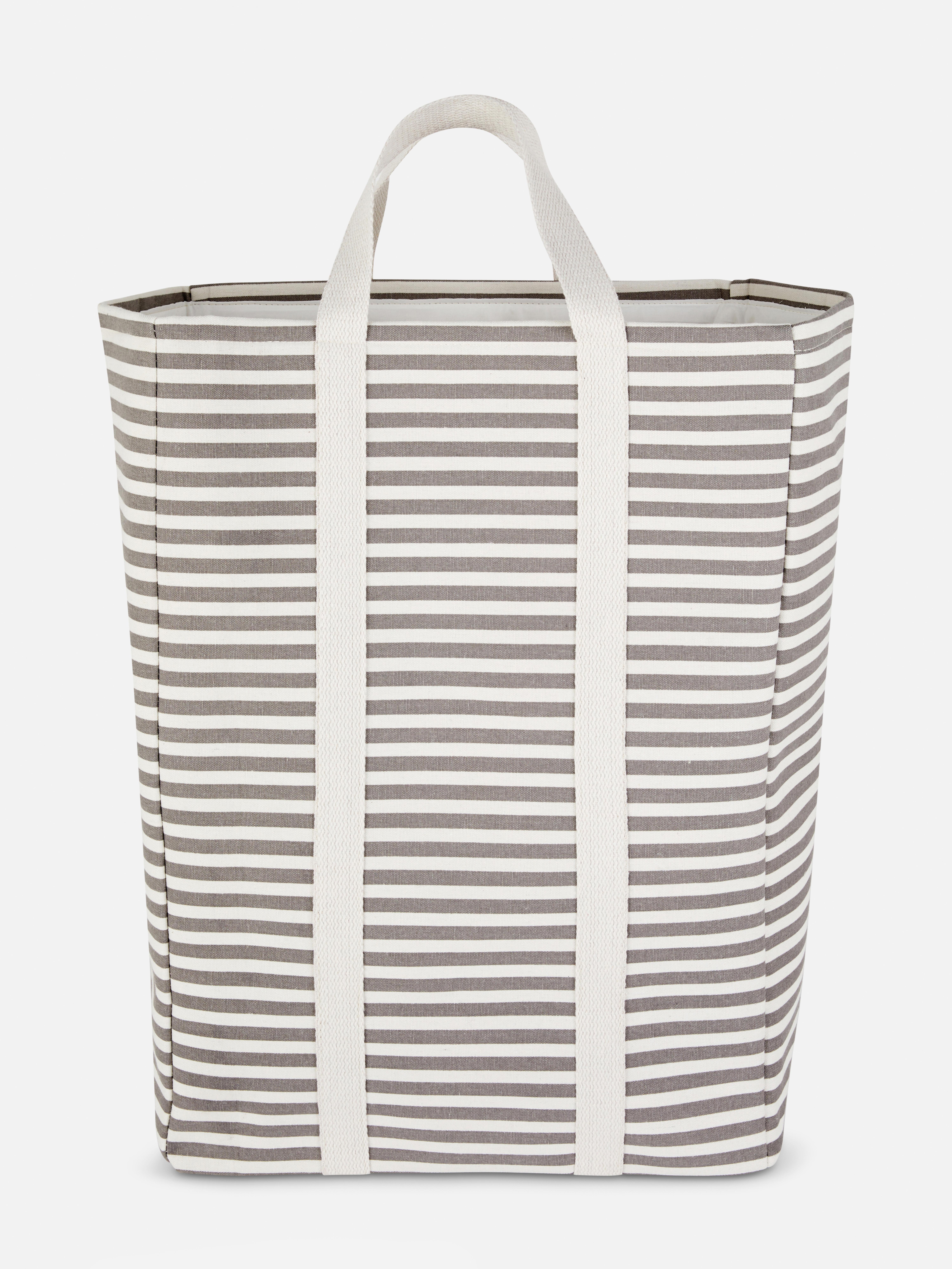 Striped Soft Laundry Basket
