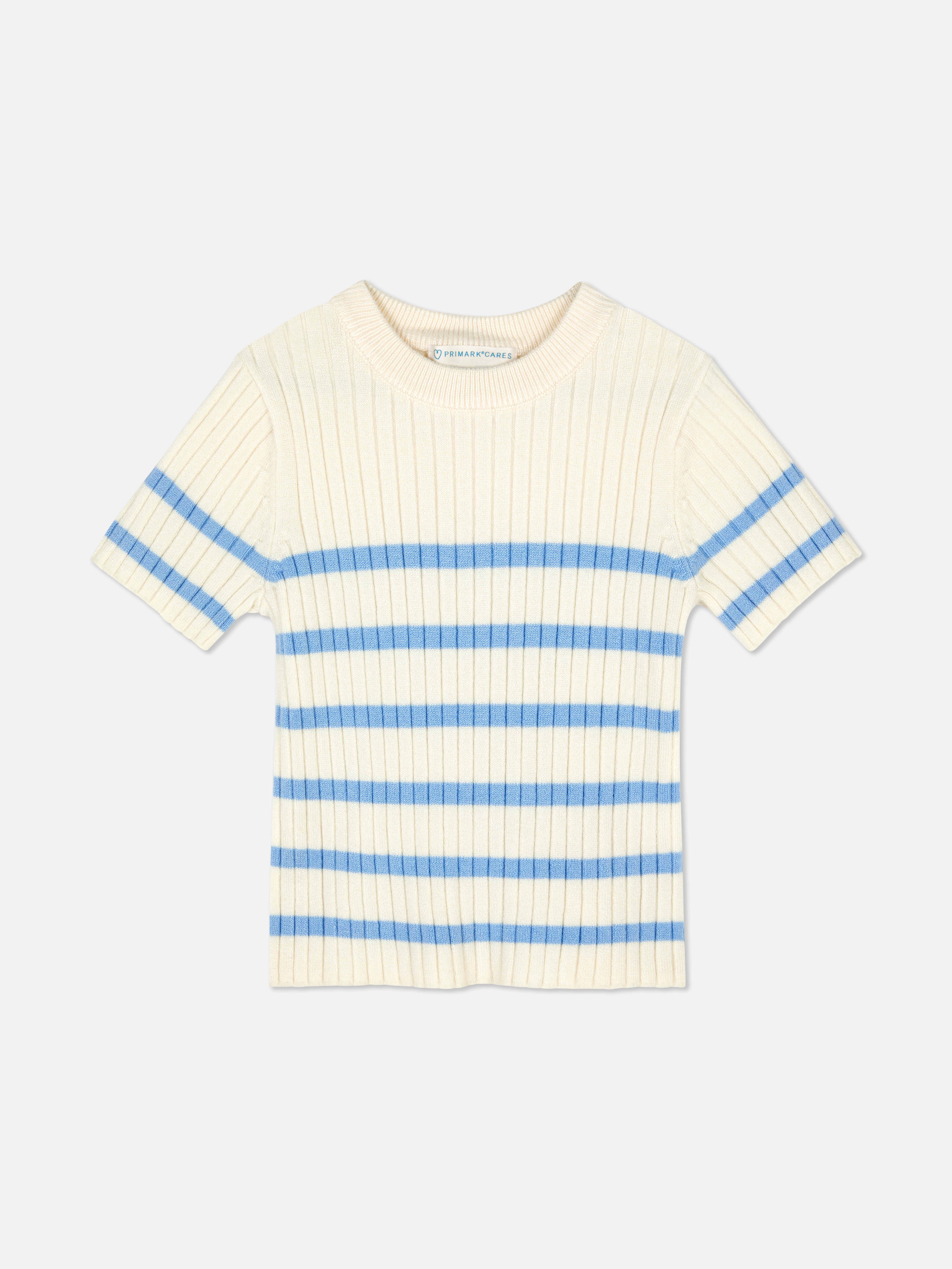 T-Shirt aus Rippstrick
