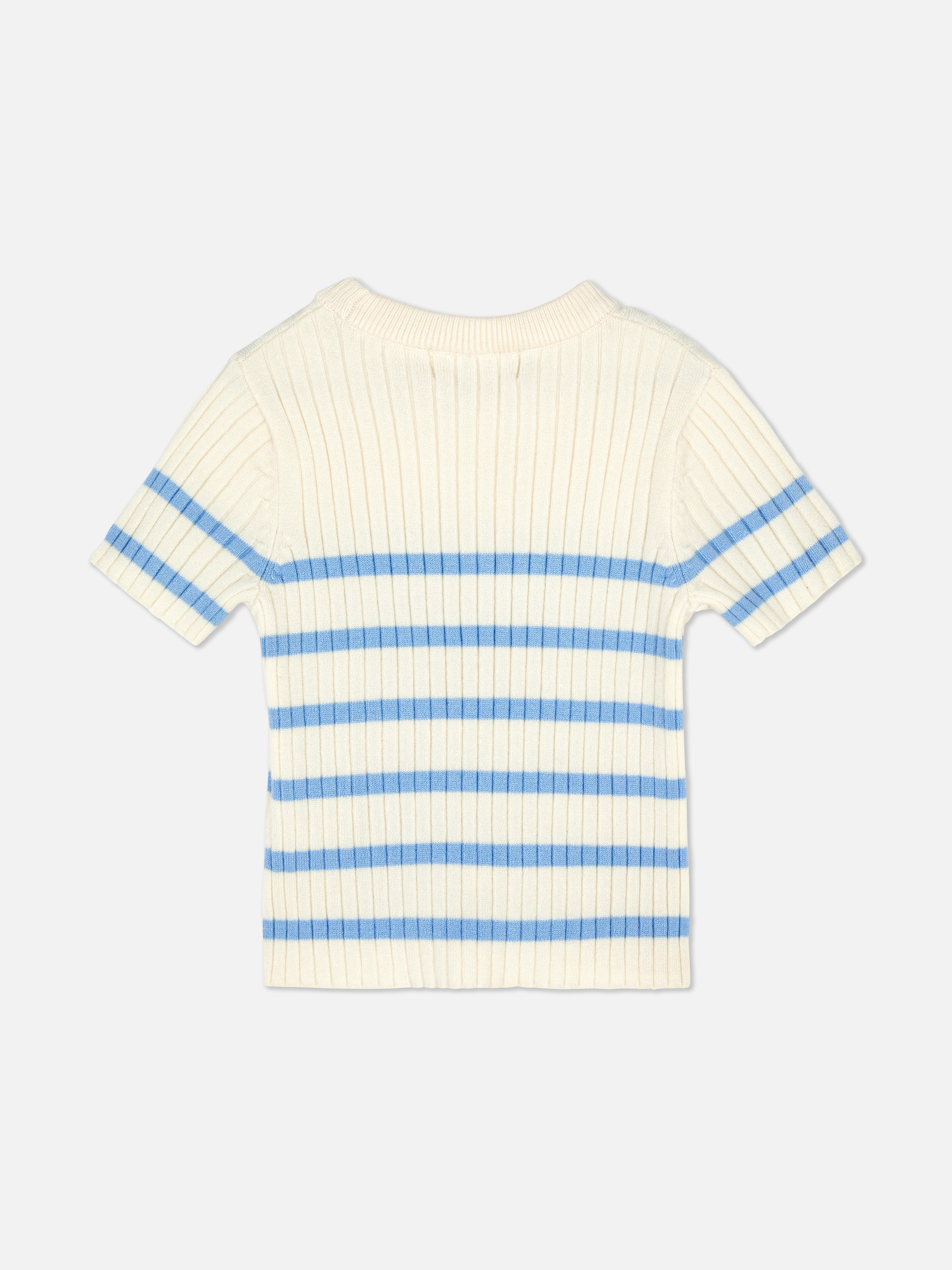 T-Shirt aus Rippstrick
