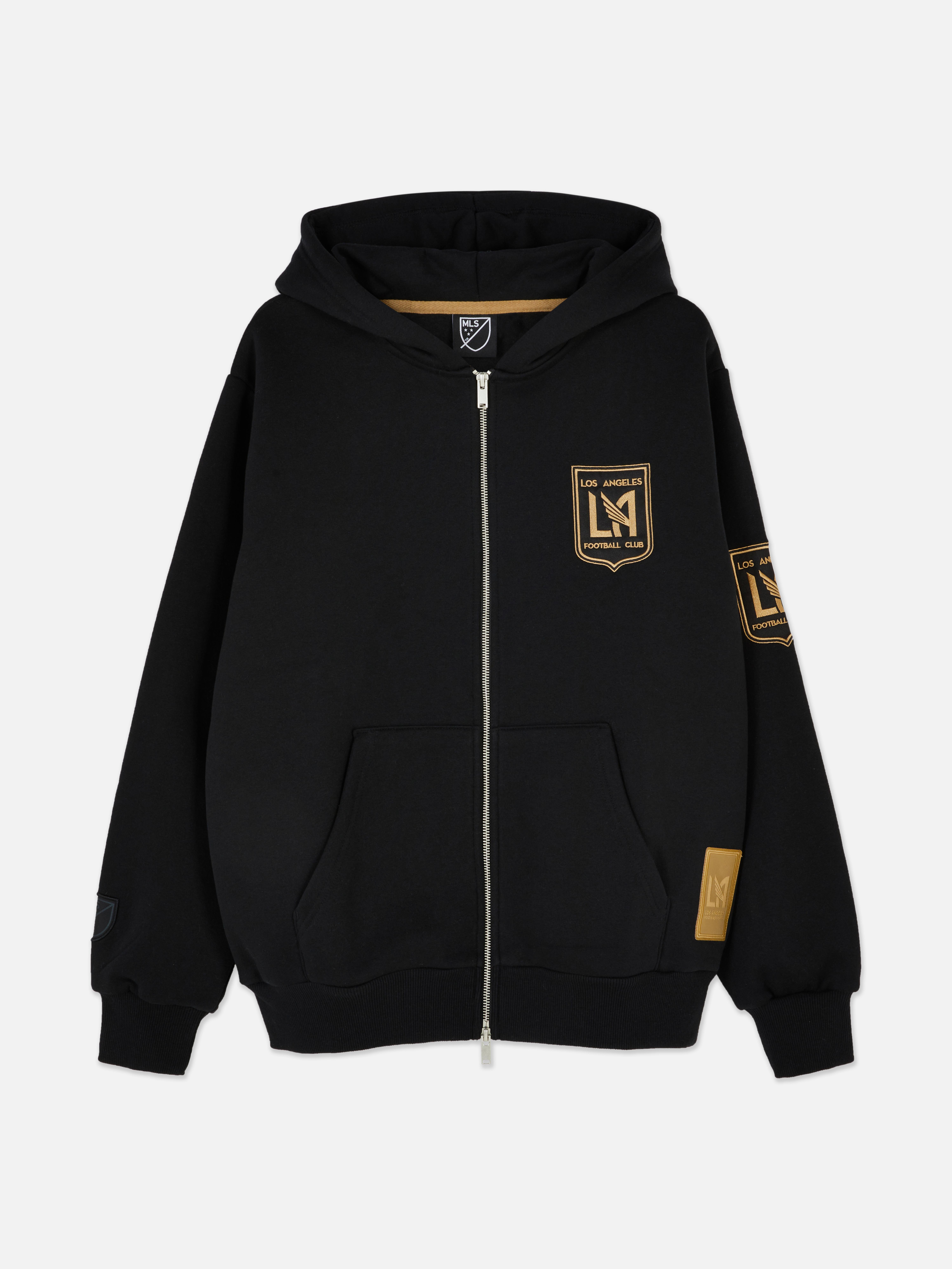 Men's Black MLS Los Angeles FC Graphic Zip Hoodie | Primark