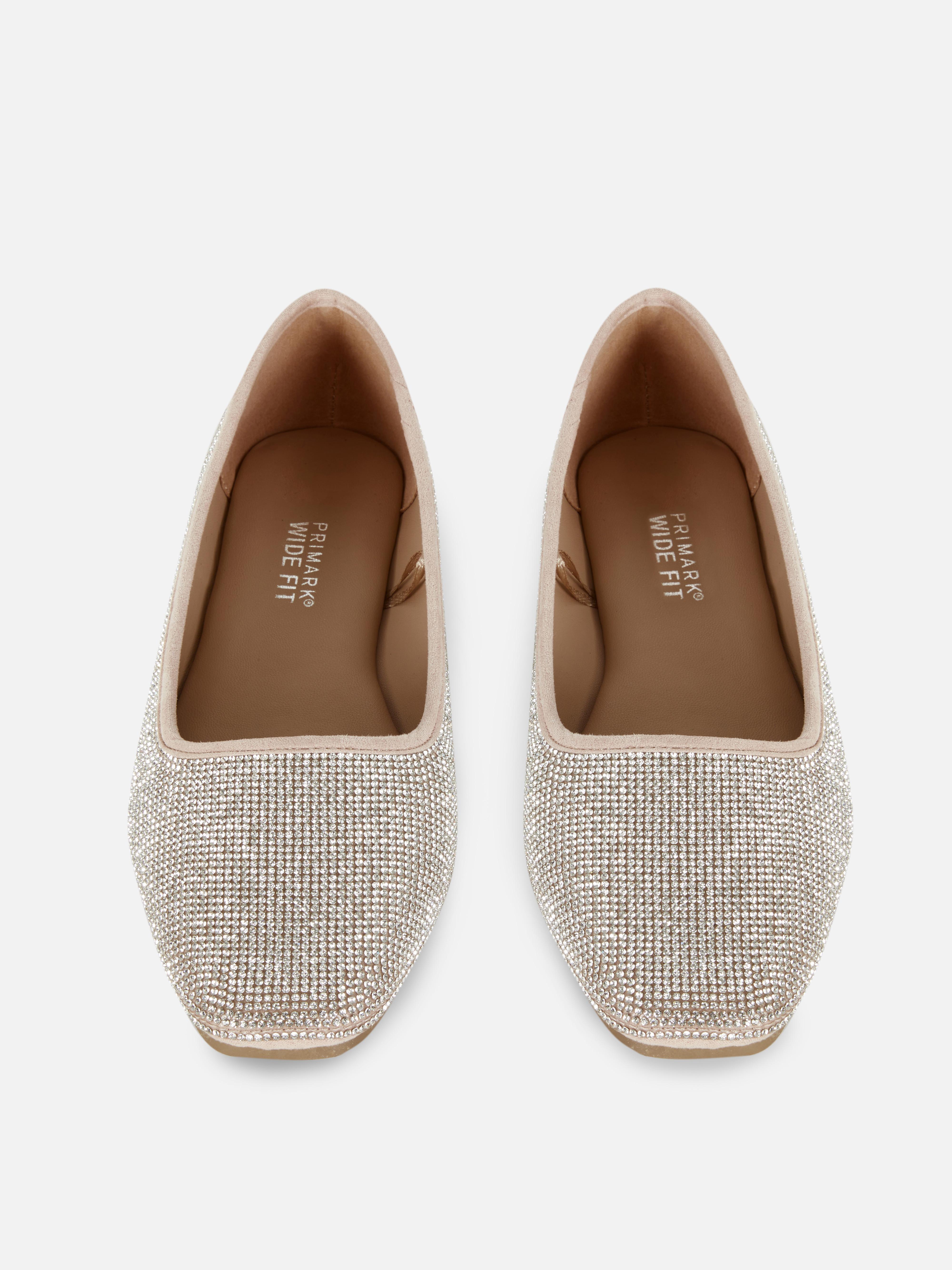 Ballerina's met vierkante neus en brede pasvorm