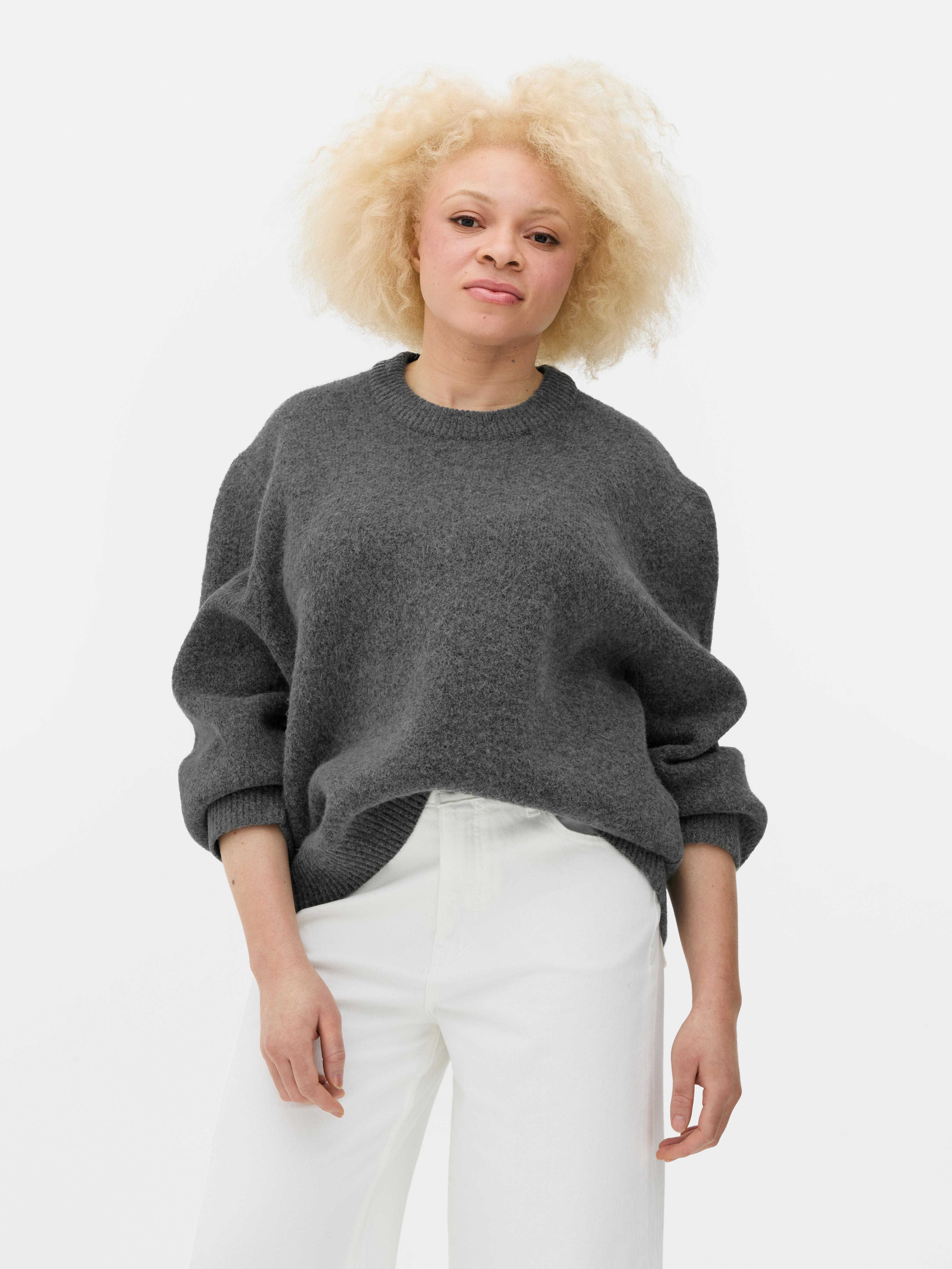 Essential-Pullover mit Rundhals im Oversized-Look