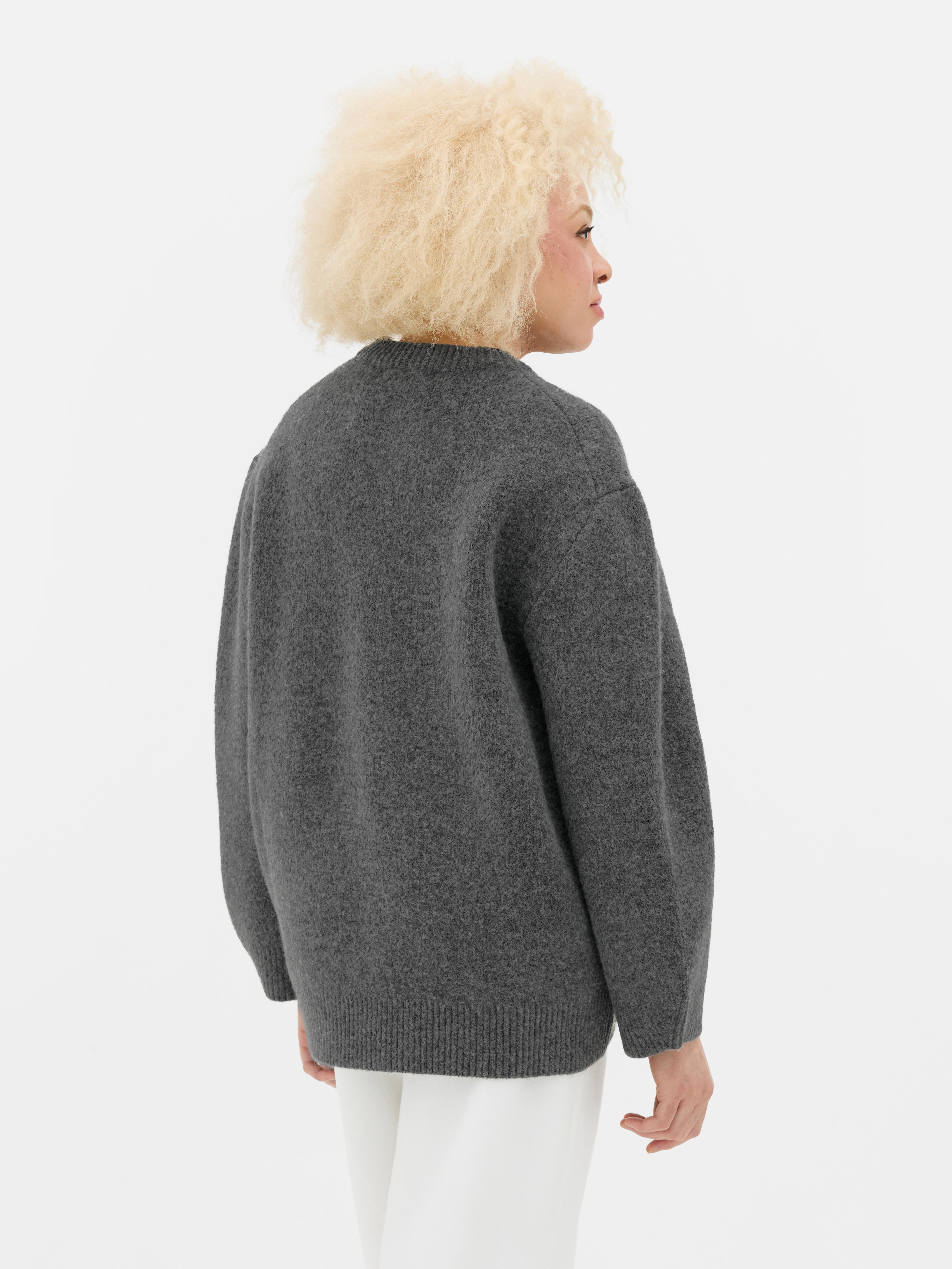 Pull oversize à col ras-du-cou Essential