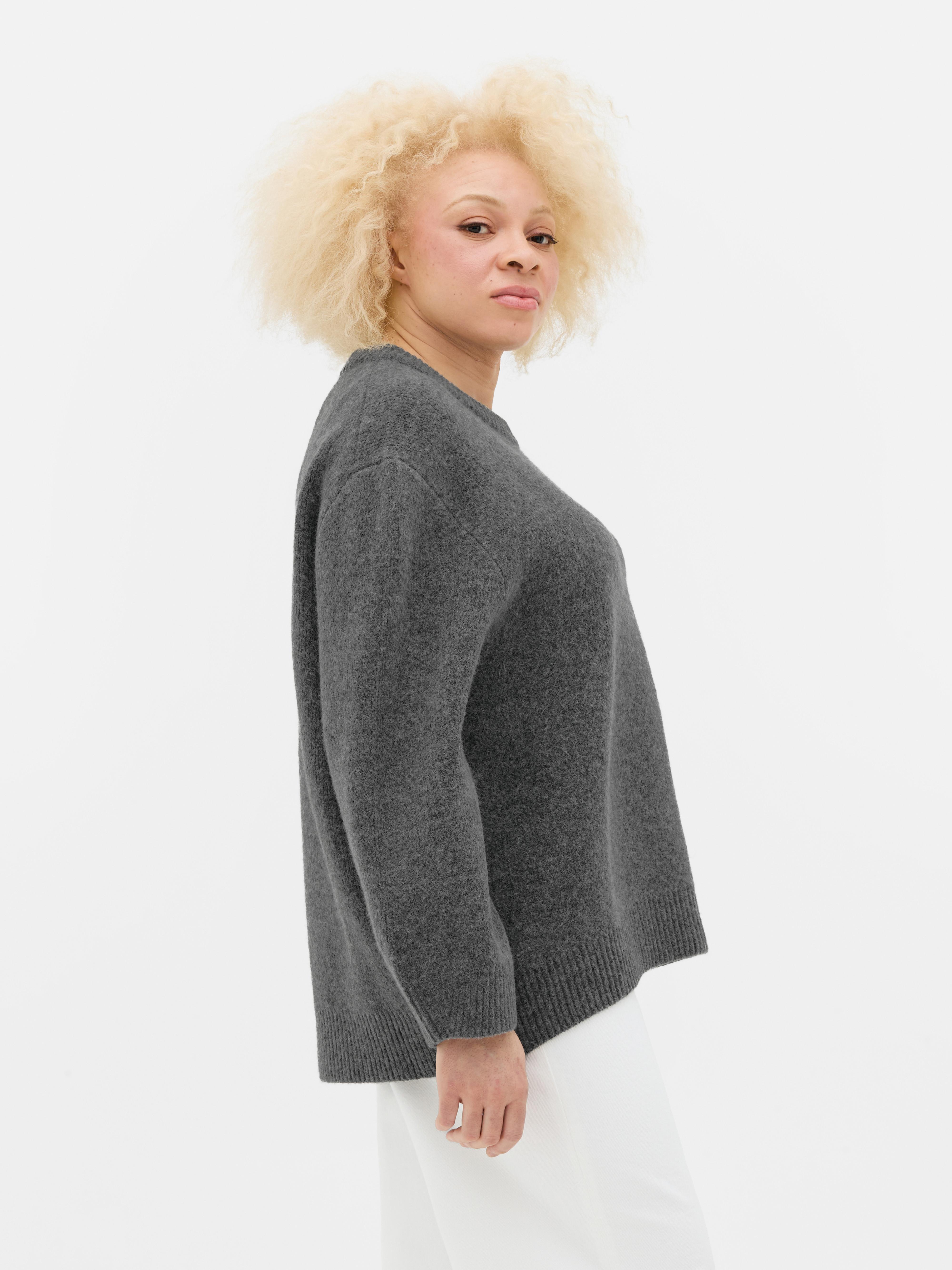 Pull oversize à col ras-du-cou Essential